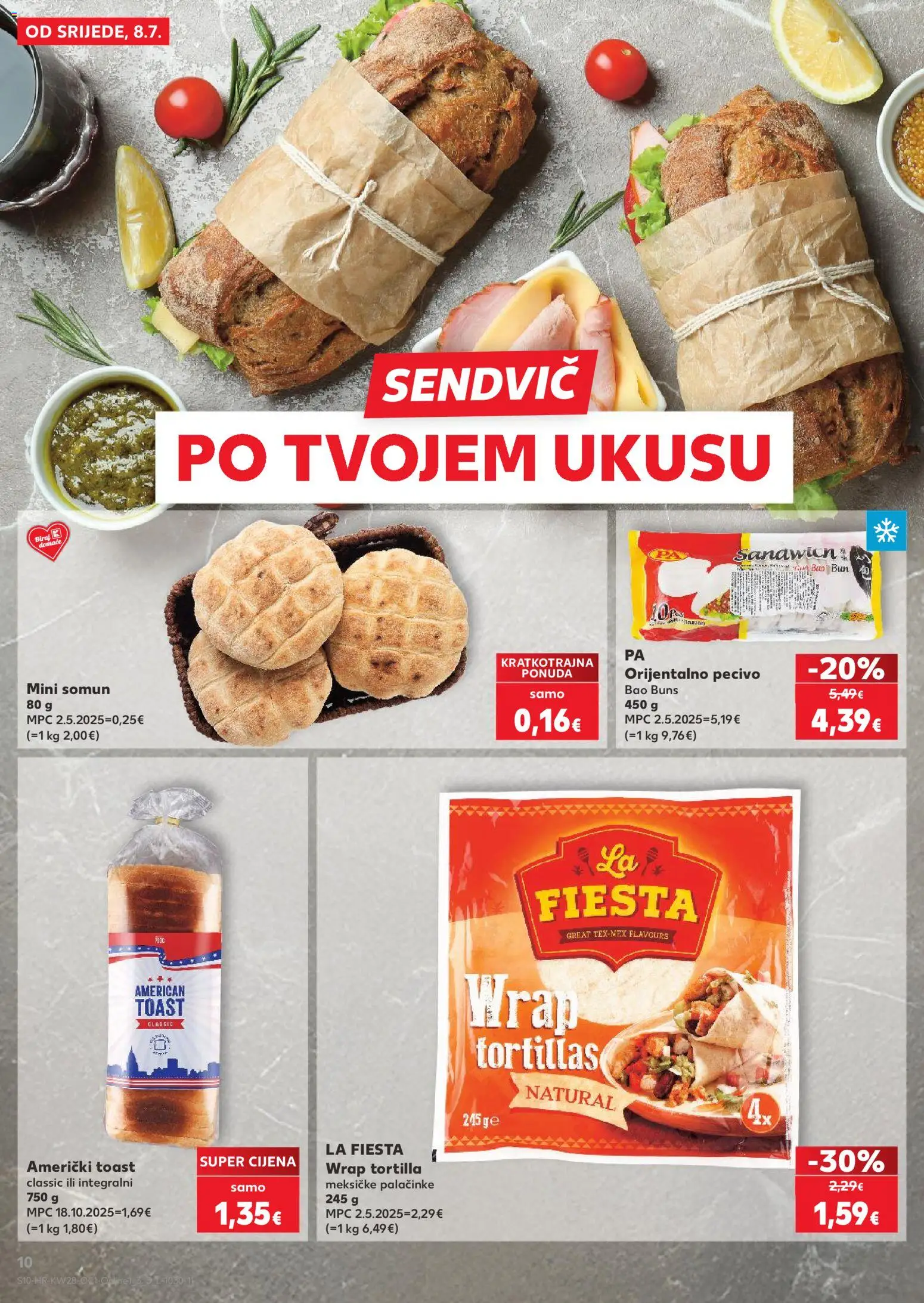 Kaufland katalog | vrijedi od 08.07.2026 | Stranica: 10 | Proizvodi: Somun, Toast, Pecivo