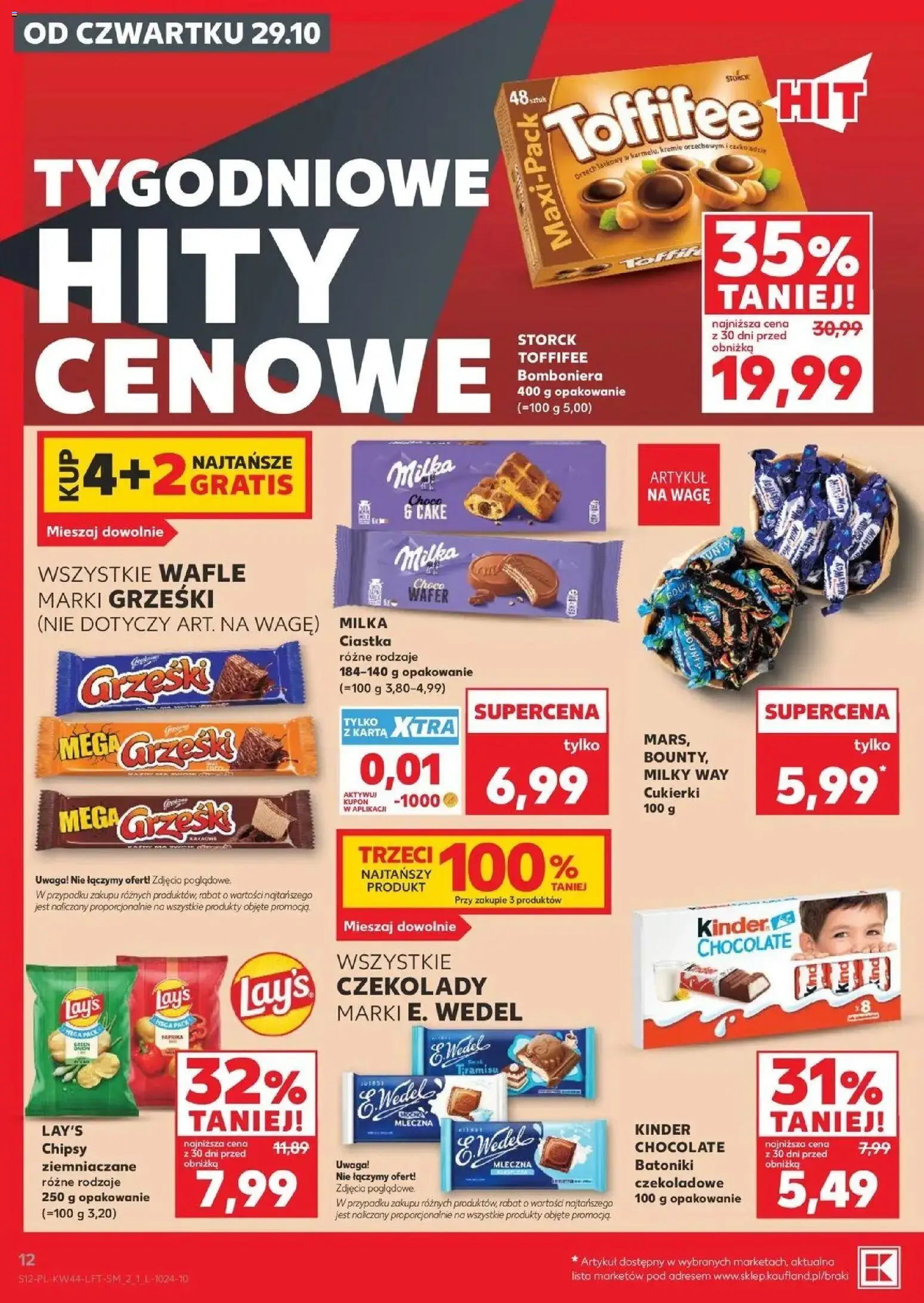 Kaufland aktualna gazetka od 29.10.2026 - od jutra PDF | Strona: 12 | Produkty: Wafle, Toffifee, Milka, Ciastka