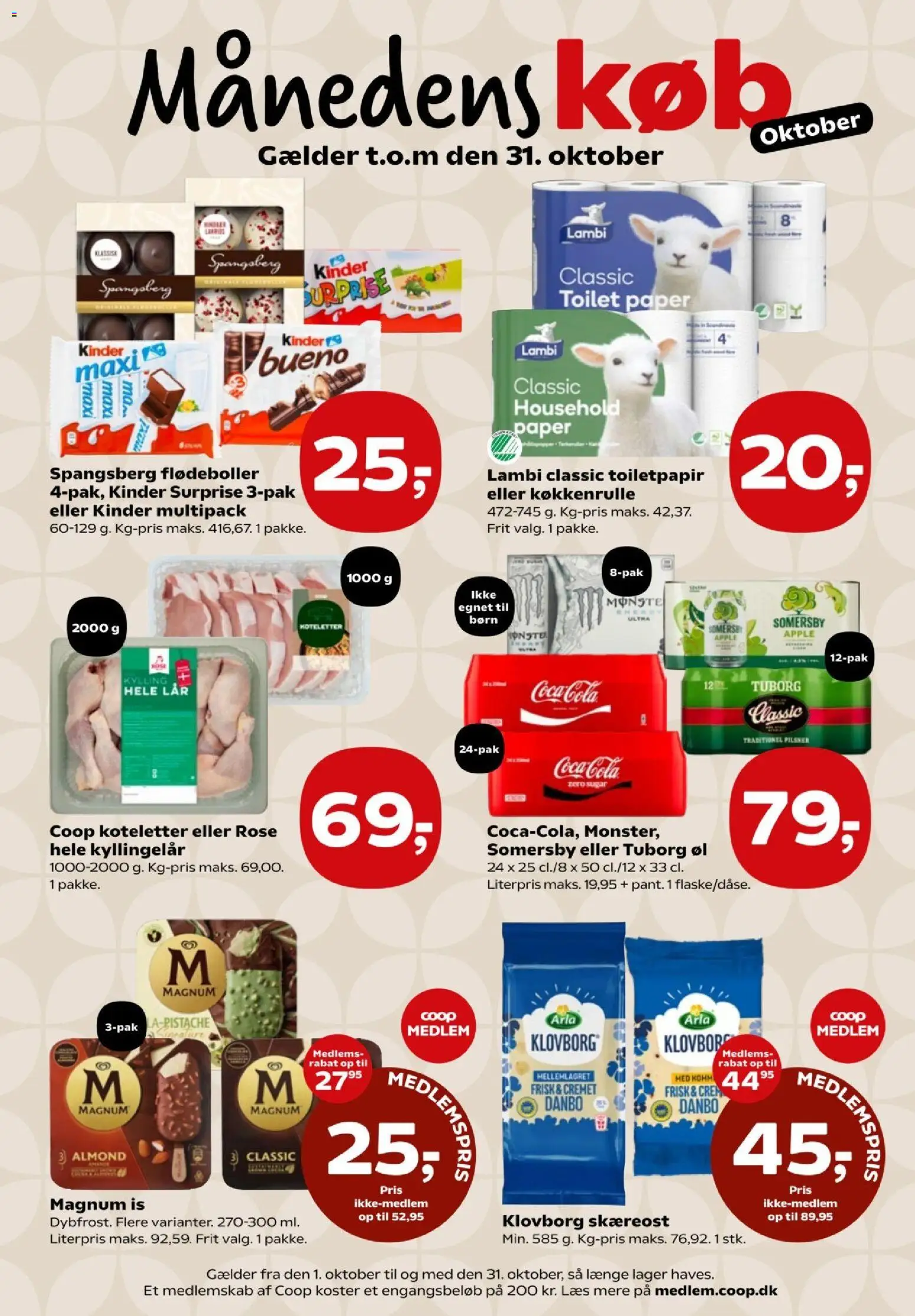 Kvickly tilbudsavis – gyldig fra 23/10/2026 | Side: 34 | Produkter: Øl, Koteletter, Coca Cola Zero, Toilet