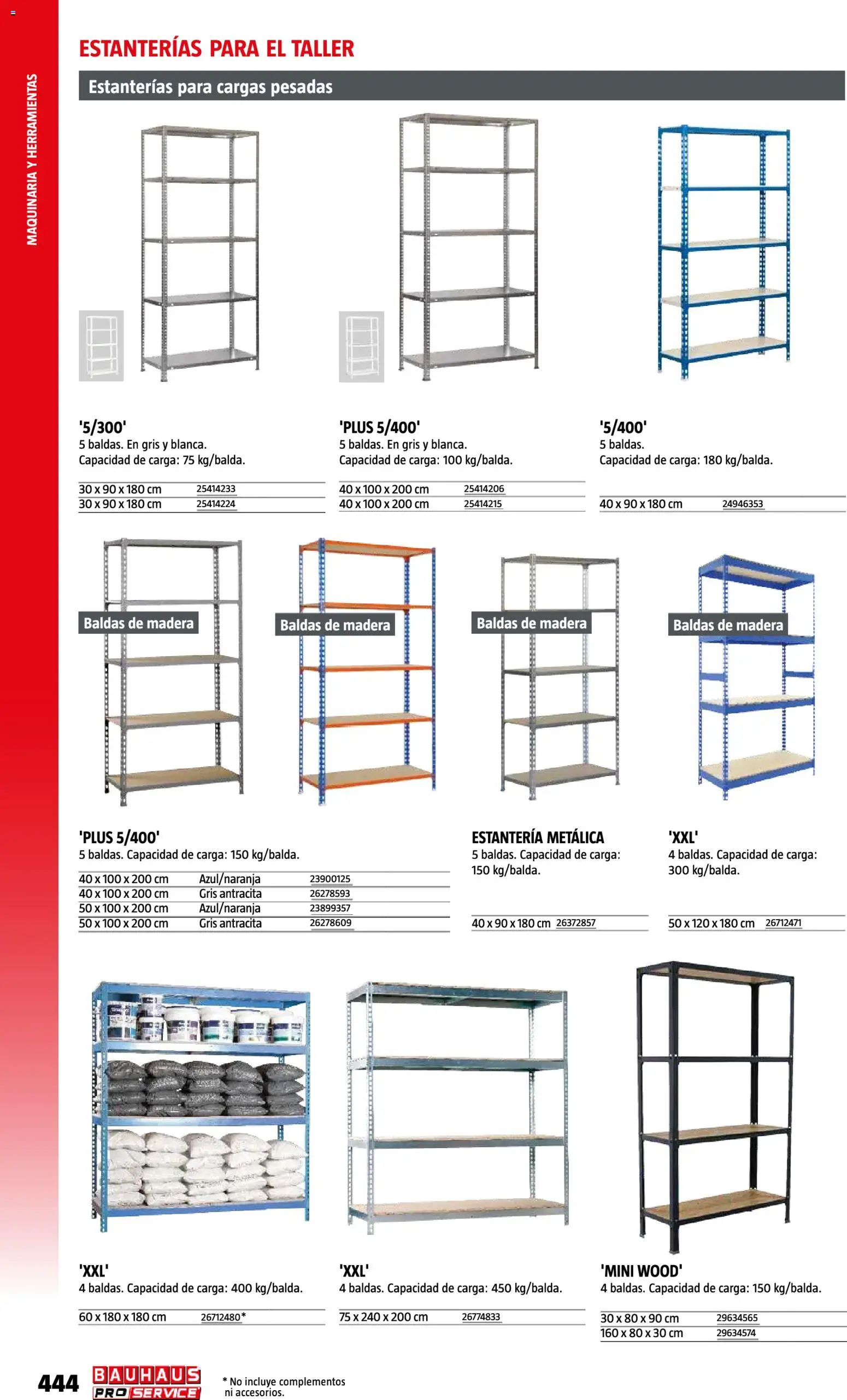 Bauhaus ProService │ válido desde el 11/05/2026 | Página: 444 | Productos: Estantería, Estantería metálica, Herramientas