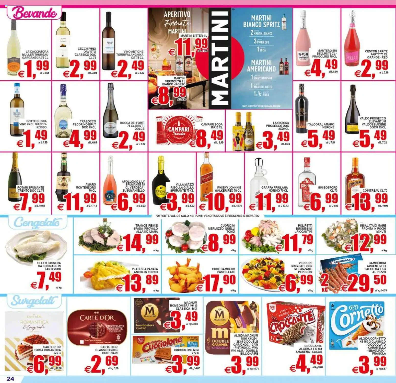 Volantino Pewex del 19/06/2026 | Pagina: 24 | Prodotti: Cioccolato, Merluzzo, Insalata, Amaro