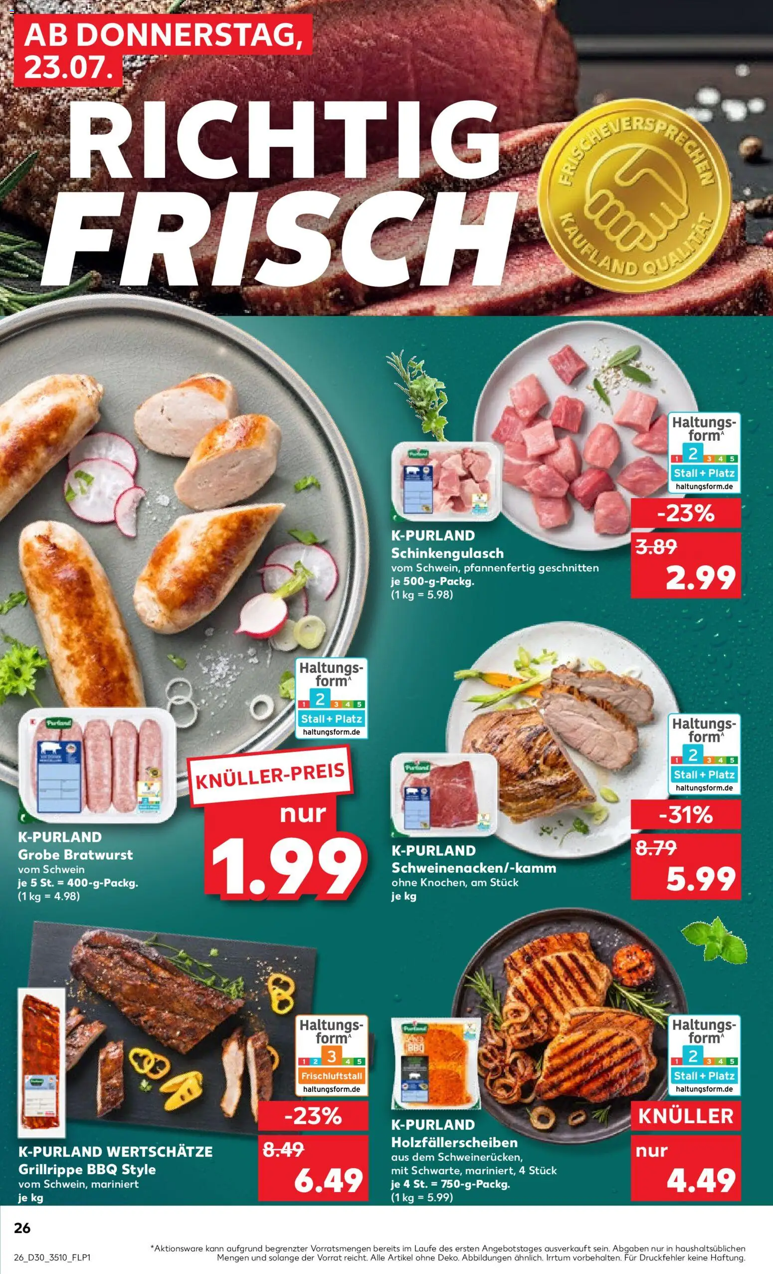 Kaufland Prospekt Leipzig – gültig ab 23.07.2026 | Seite: 26 | Produkte: Bratwurst