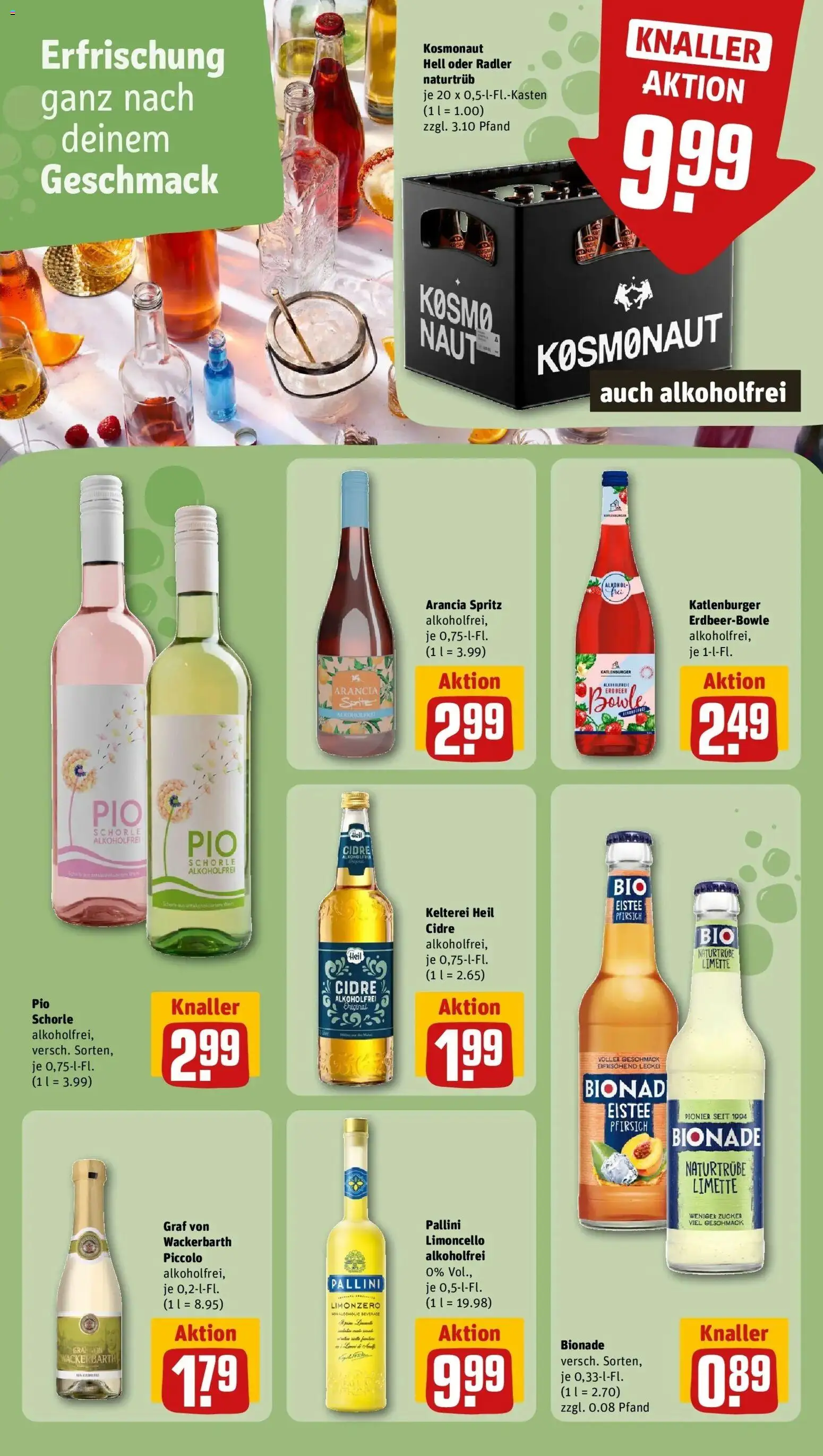 REWE Prospekt ab 24.08.2026 zum Blättern » Angebote | Seite: 17 | Produkte: Radler, Alkohol, Pfirsich, Limoncello