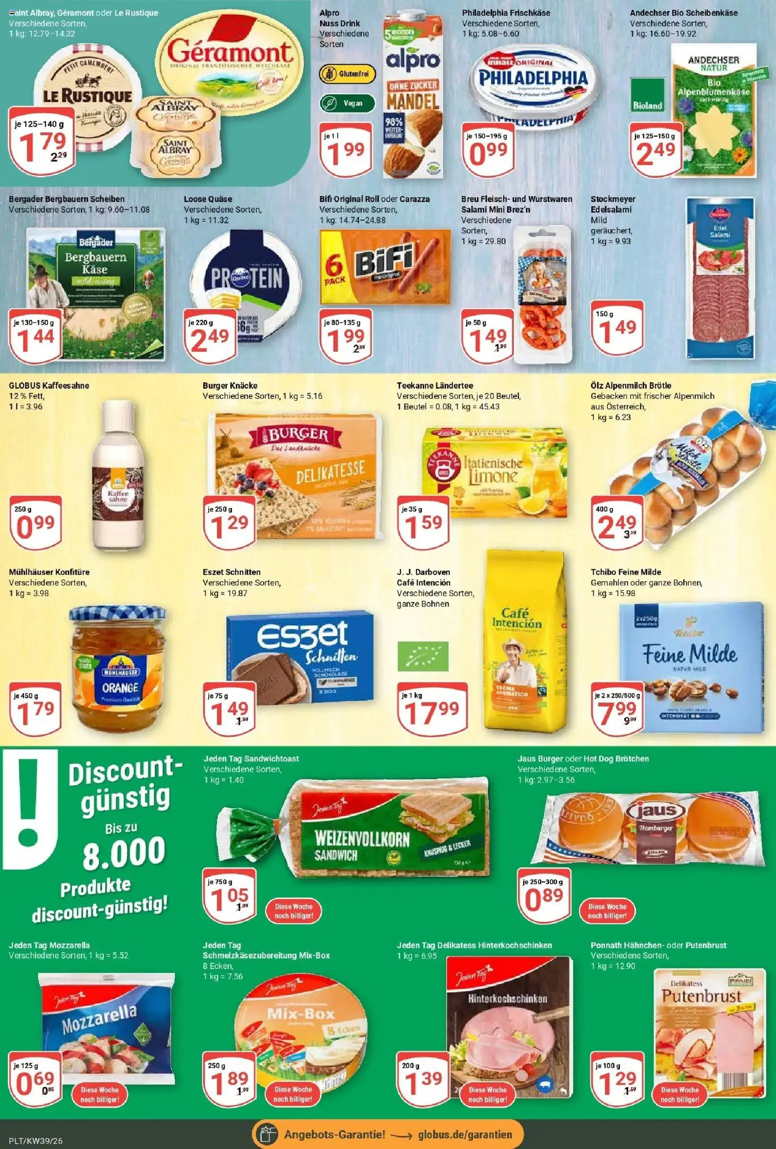 Globus Prospekt Plattling (ab 21.09.2026) » Angebote online | Seite: 12 | Produkte: Geramont, Hahnchen, Bifi, Sahne