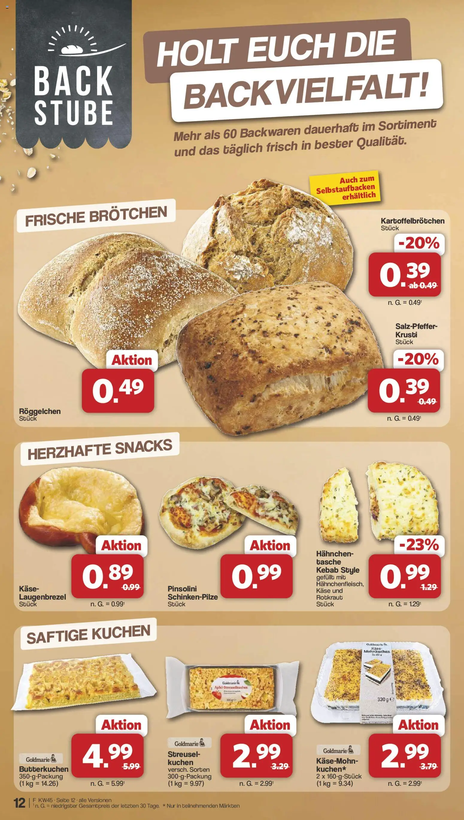 Famila Nordwest Kusten Days – gültig ab 02.11.2026 | Seite: 12 | Produkte: Tasche, Hahnchen, Käse, Kuchen