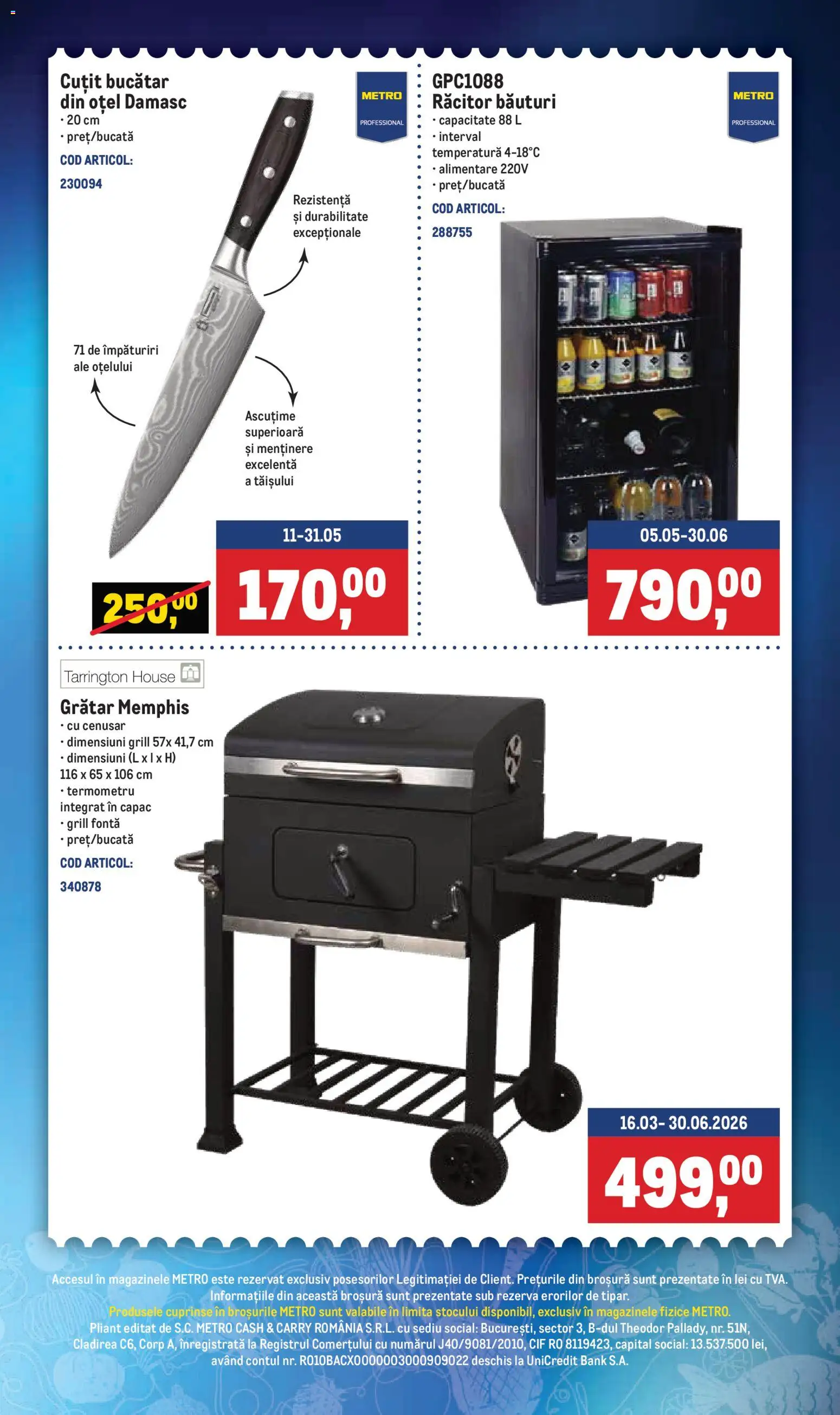 Noul catalog Metro – valabil de la 18.05.2026 | Pagină: 4 | Produse: Grill, Termometru, Grătar, Cuțit