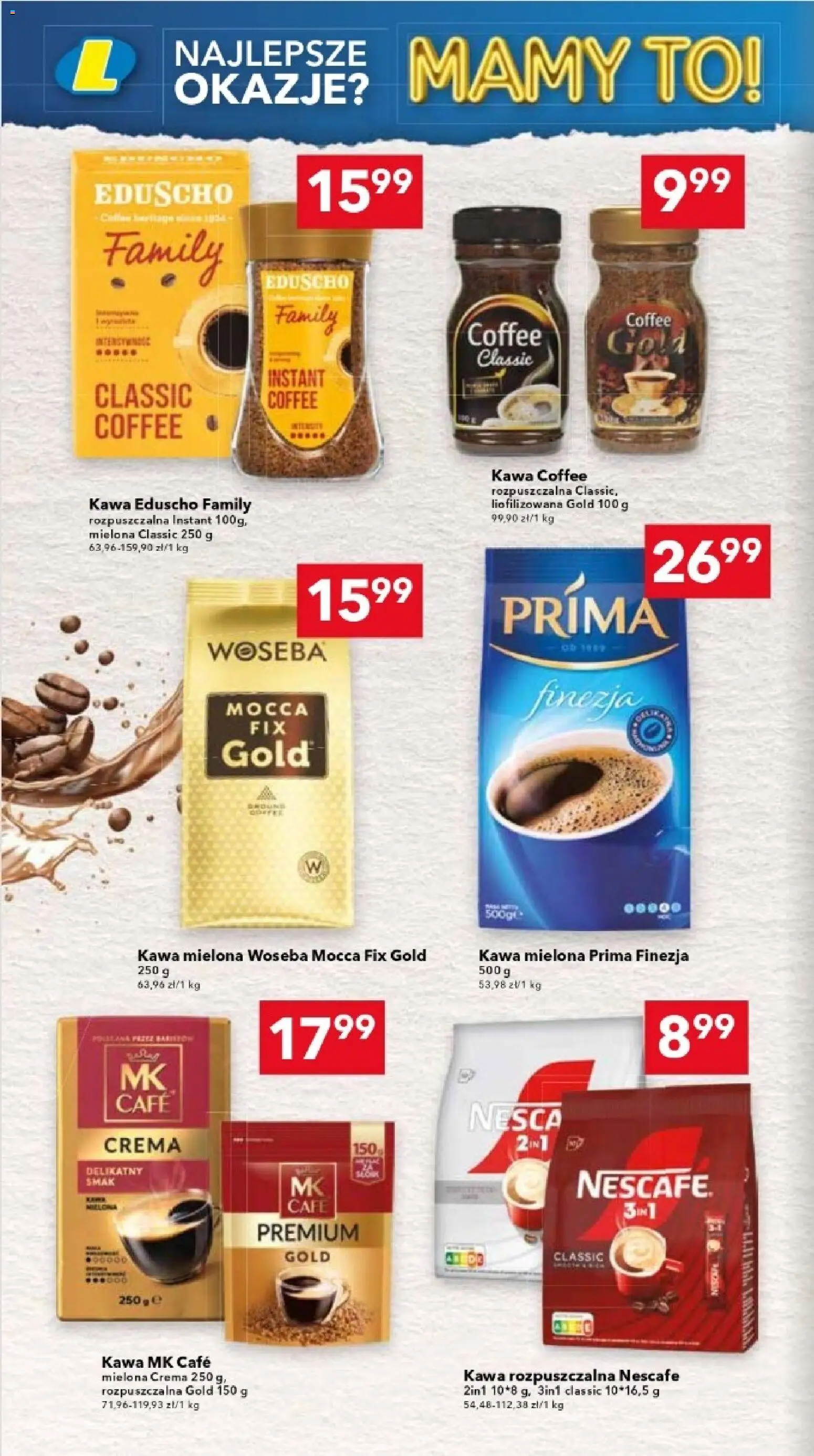 Lewiatan gazetka - Katowice od 02.06.2026 | Strona: 10 | Produkty: Kawa mielona Prima, Nescafe, Kawa rozpuszczalna, Kawa