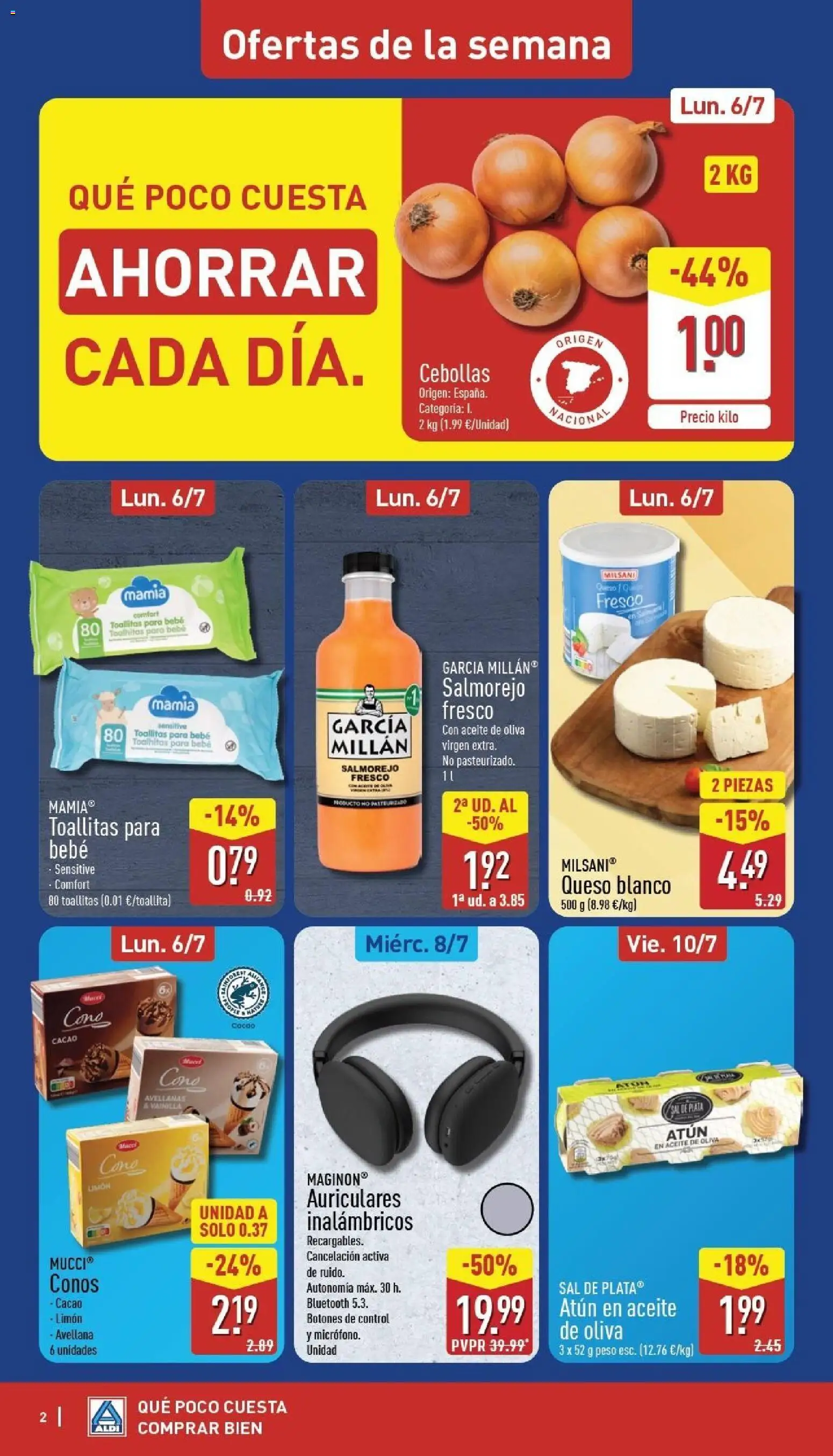 Aldi folleto Península │ válido desde el 06/07/2026 | Página: 2 | Productos: Atún, Vainilla, Avellanas, Cacao