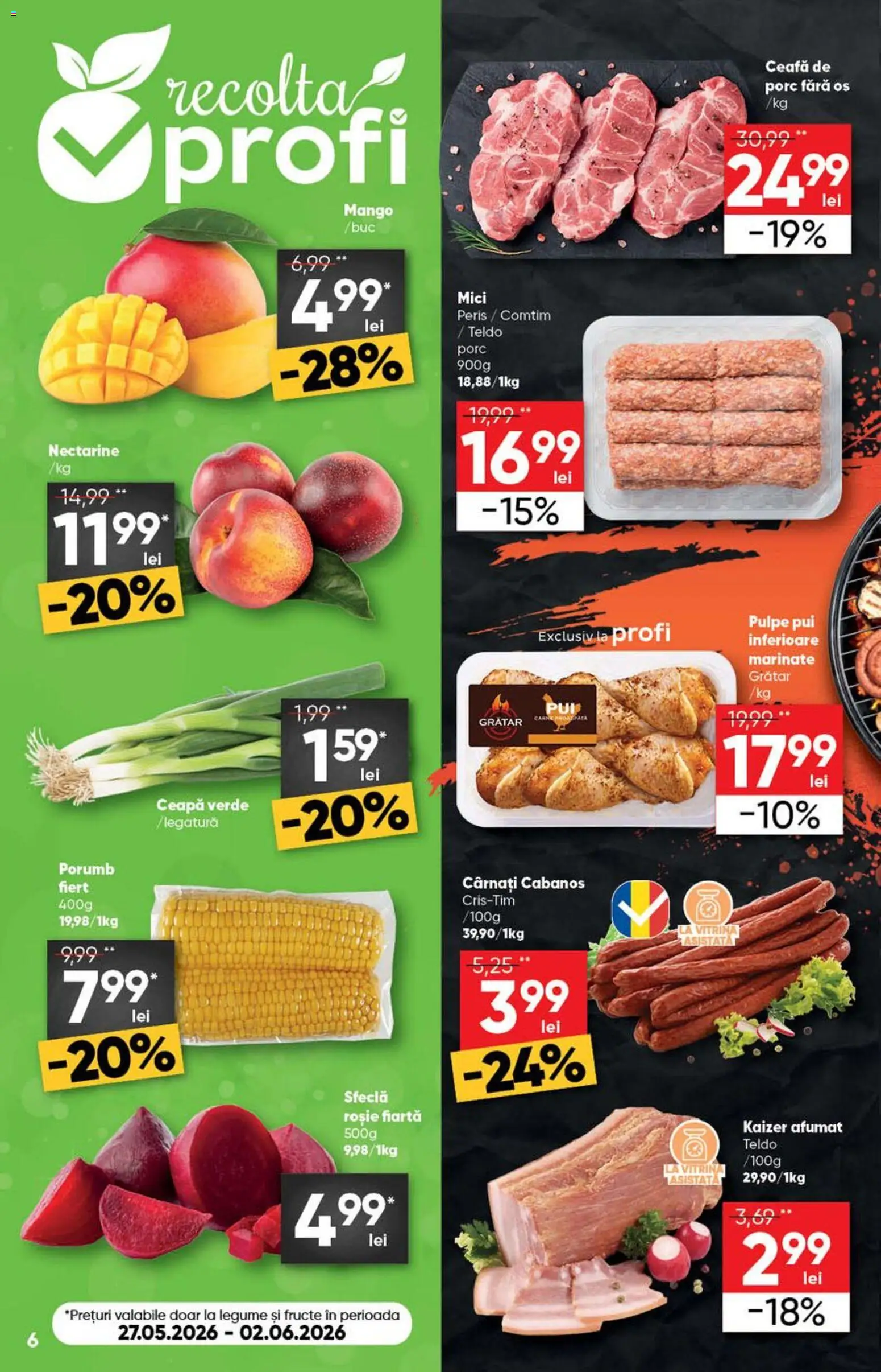 Noul catalog Profi – valabil de la 27.05.2026 | Pagină: 6 | Produse: Keçeli kalem, Fructe, Cârnați, Sfeclă