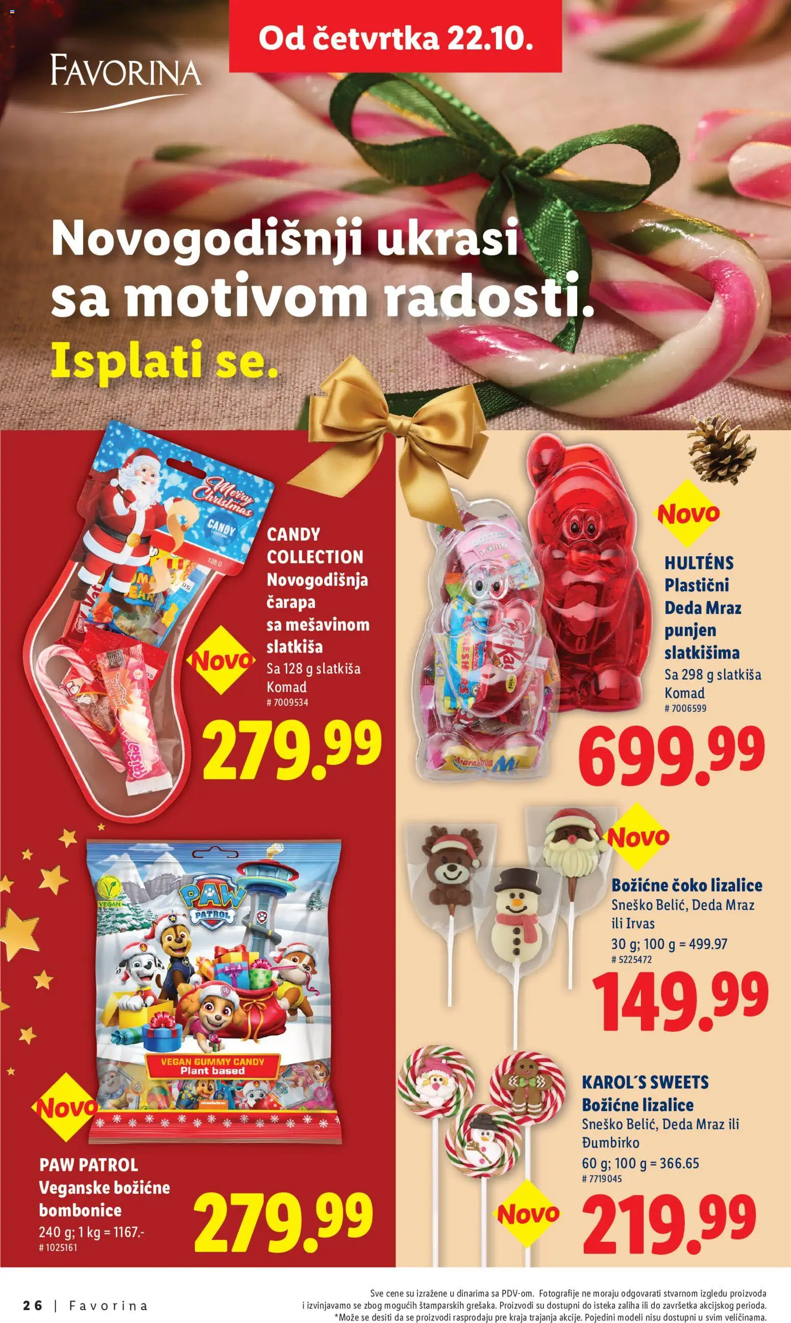 Lidl katalog - važi od 22.10.2026 | Strana: 26 | Proizvode: Candy, Lizalice