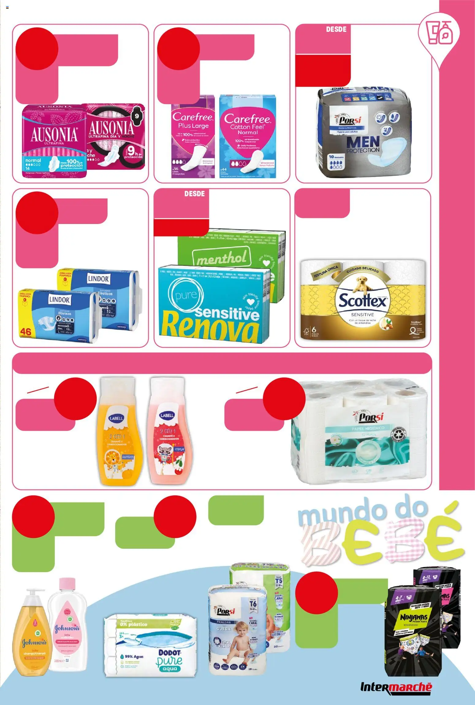 Intermarché Folheto Contact │ válido de 28.05.2026 | Página: 25 | Produtos: Agua, Fraldas, Tinta, Condicionador