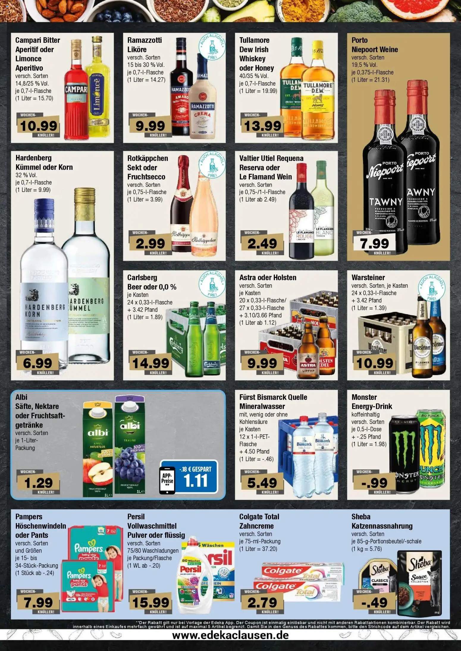 Edeka Prospekt Hamburg (ab 28.09.2026) » Angebote Online | Seite: 7 | Produkte: Sheba, Carlsberg, Alkohol, Ramazzotti