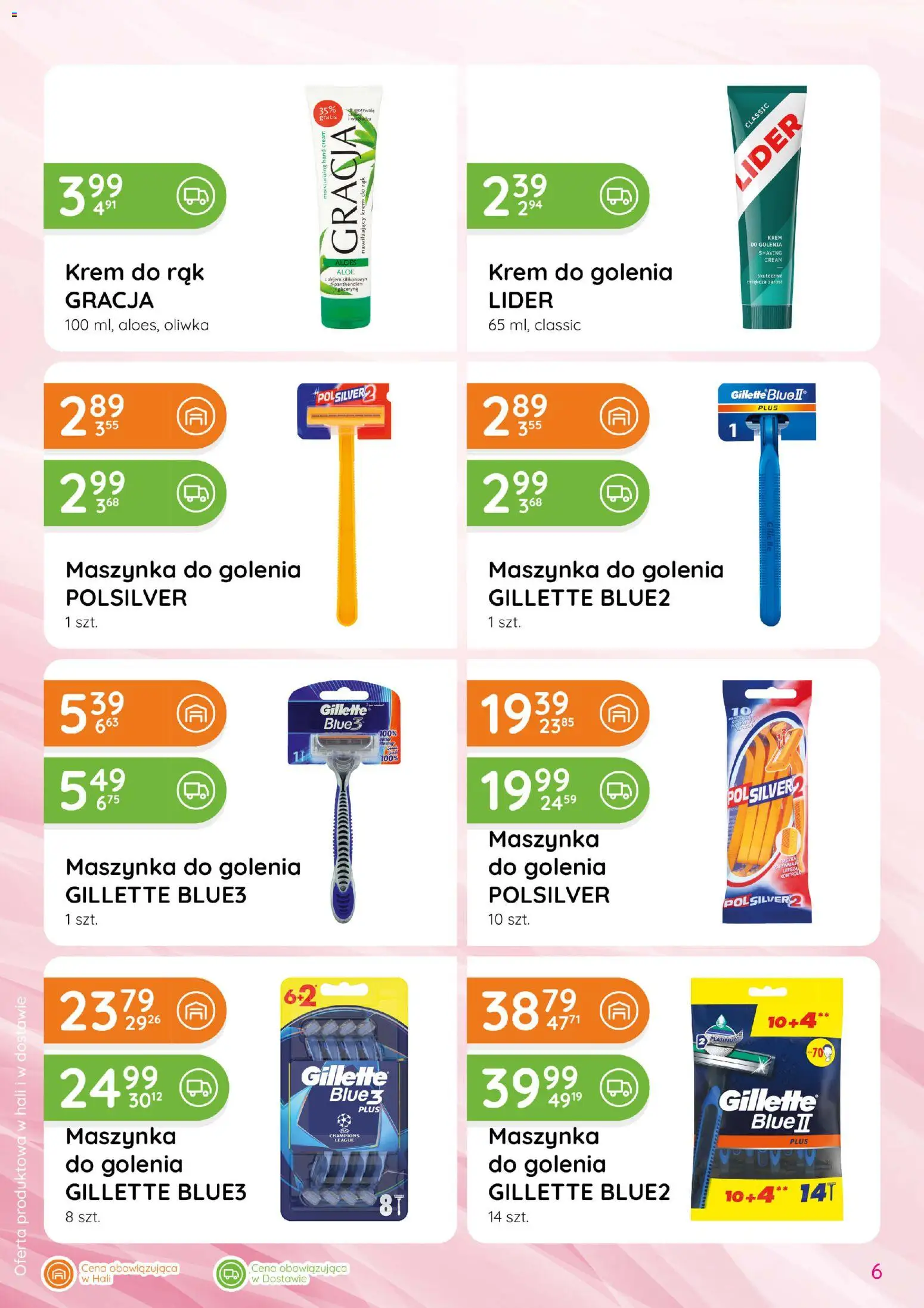 Eurocash gazetka - Katalog Chemiczny od 04.06.2026 | Strona: 6 | Produkty: Gillette, Maszynka do golenia, Krem do rąk, Krem