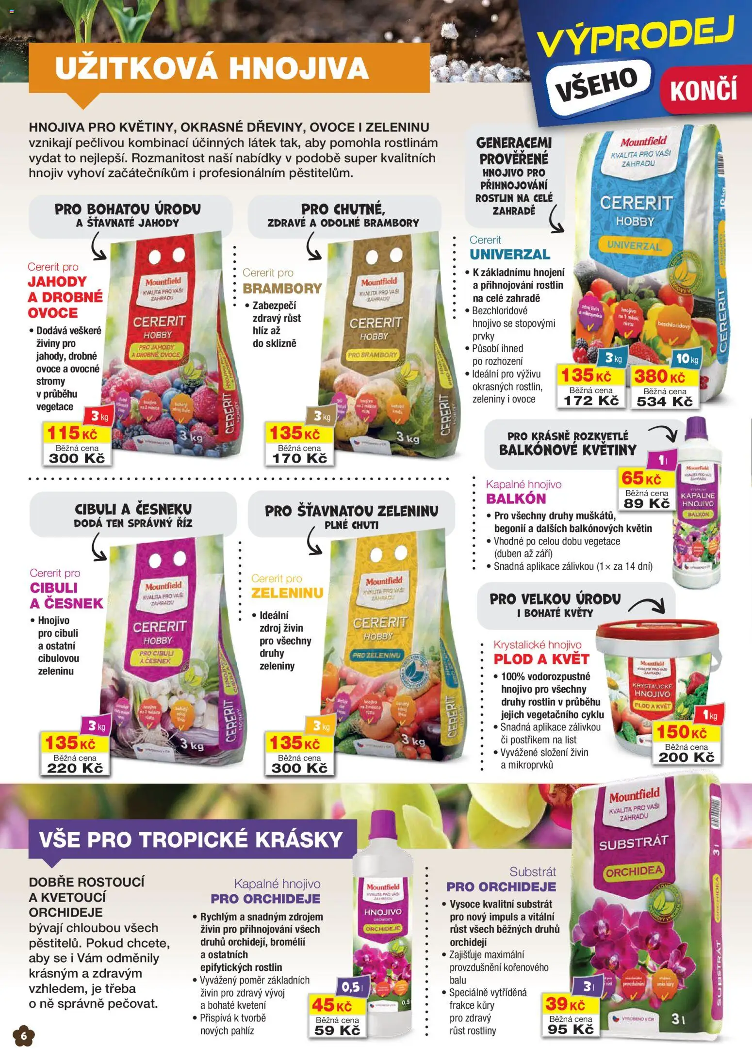Mountfield leták od 01.03.2026 | Strana: 6 | Produkty: Substrát, Brambory, Rostliny, Květiny