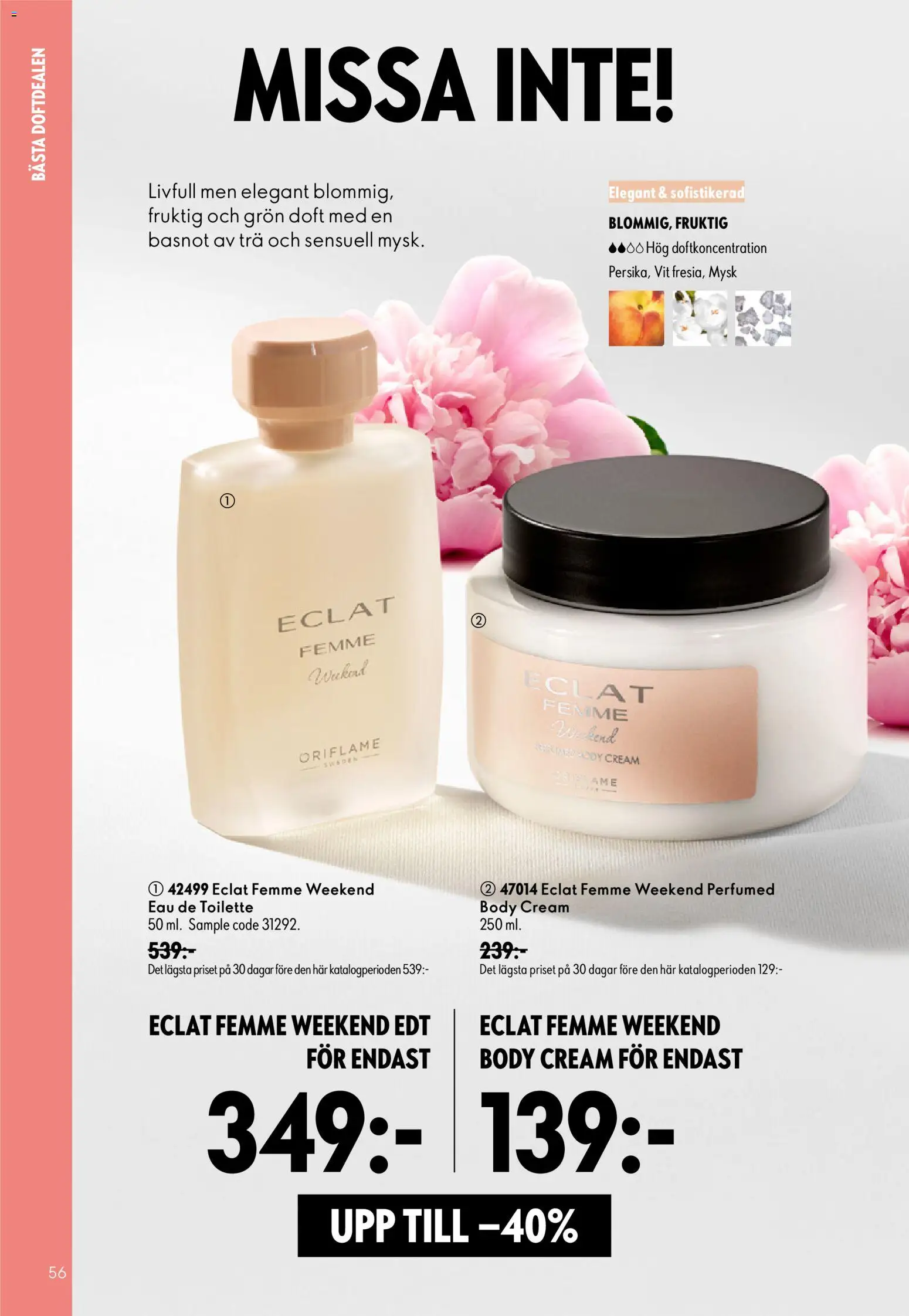Oriflame reklamblad aktuell från 26/08/2026 | Sida: 56 | Produkter: Doft, Eau de toilette
