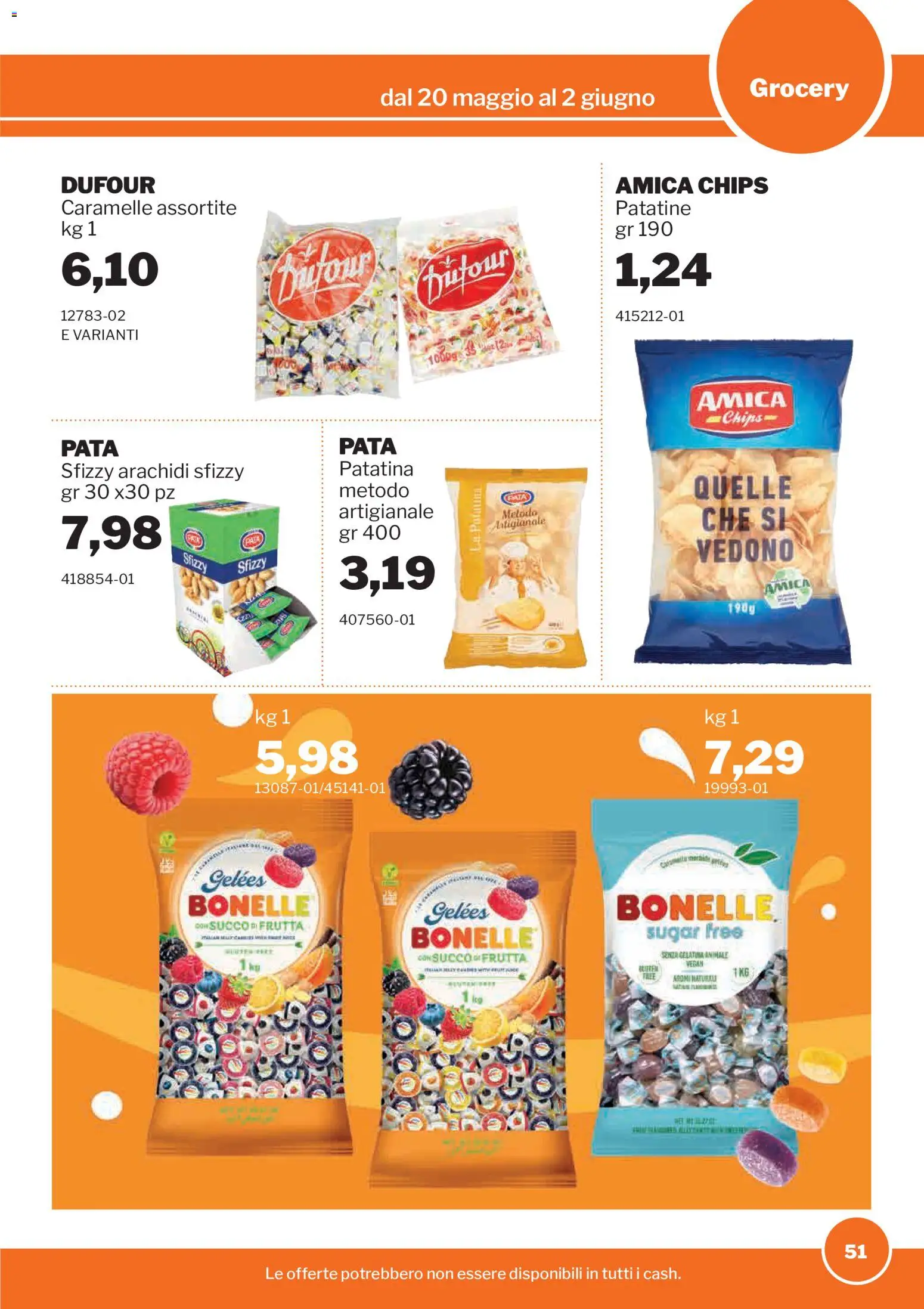 Volantino Sogegross del 20.05.2026 | Pagina: 51 | Prodotti: Succo, Caramelle, Patatine, Arachidi