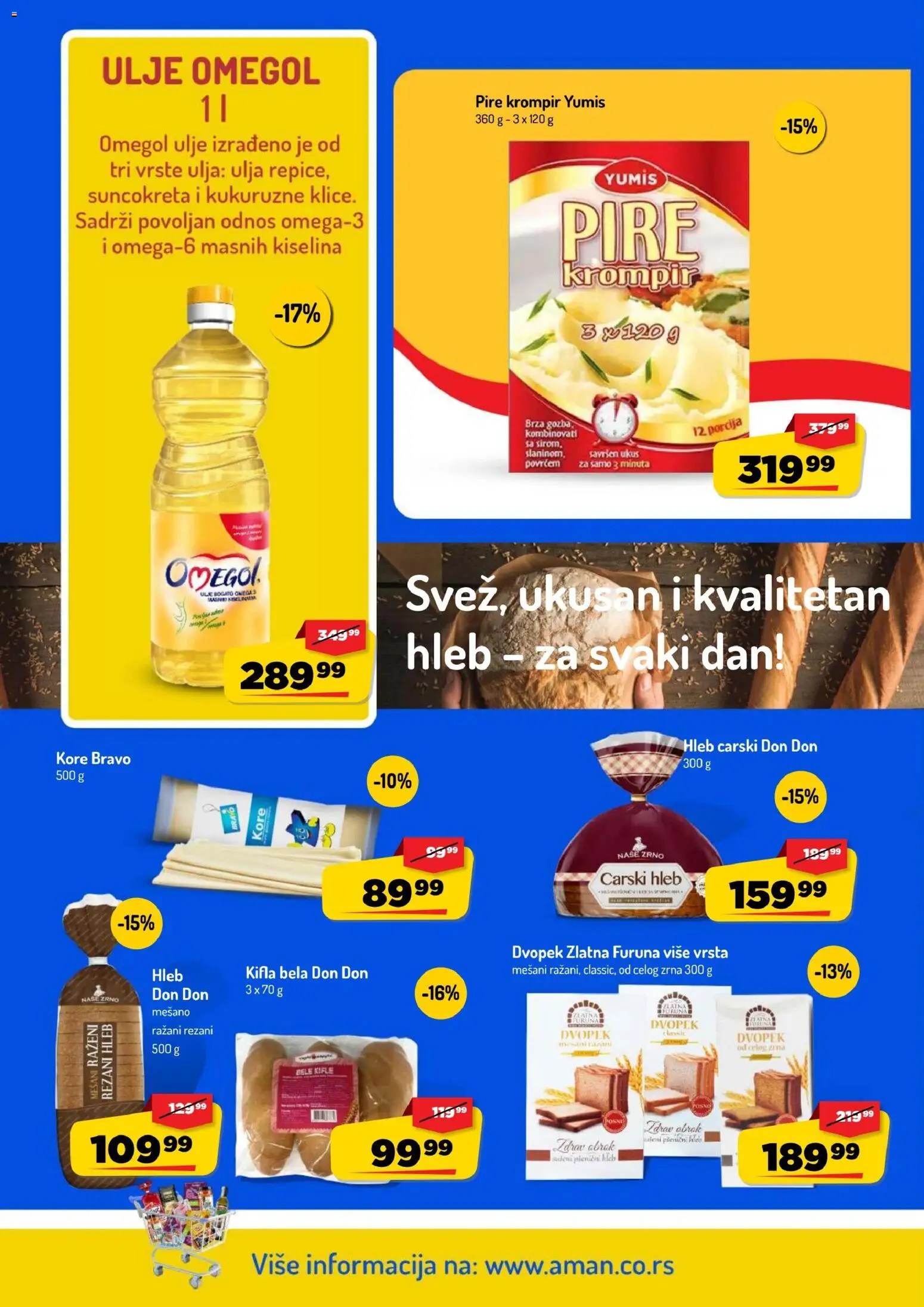 Aman katalog - važi od 28.09.2026 | Strana: 20 | Proizvode: Rezani hleb, Dvopek, Krompir, Ulje