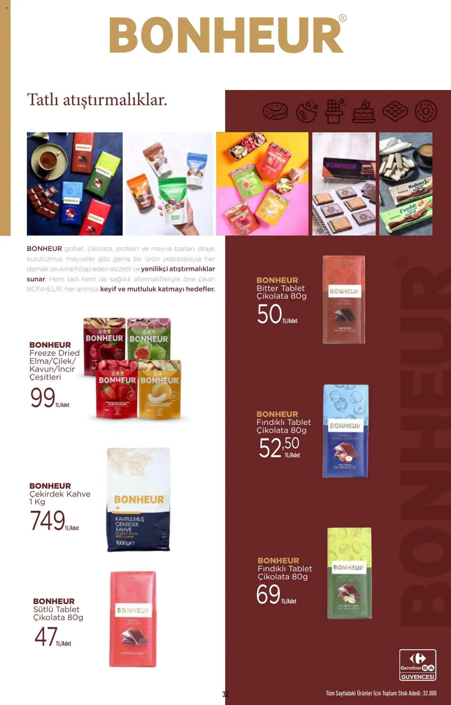 CarrefourSA Katalog - 20 Ağustos 2026 tarihinden itibaren geçerlidir | Sayfa: 32 | Ürünler: Gofret, Kahve, Meyve, Tablet
