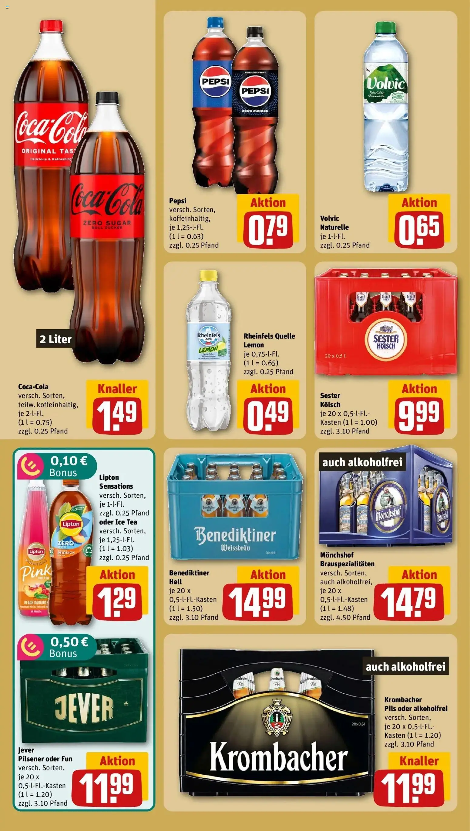 REWE Prospekt ab 24.08.2026 zum Blättern » Angebote | Seite: 18 | Produkte: Jever, Pfirsich, Krombacher, Volvic