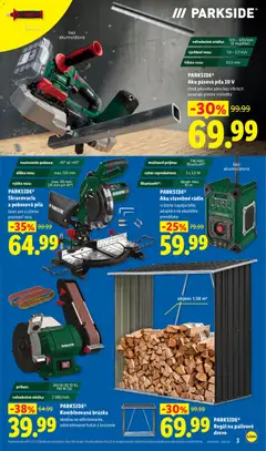 Lidl leták platný od 14.09.2026 | Strana: 3 | Produkty: Regál, Laser, Pásová píla, Píla