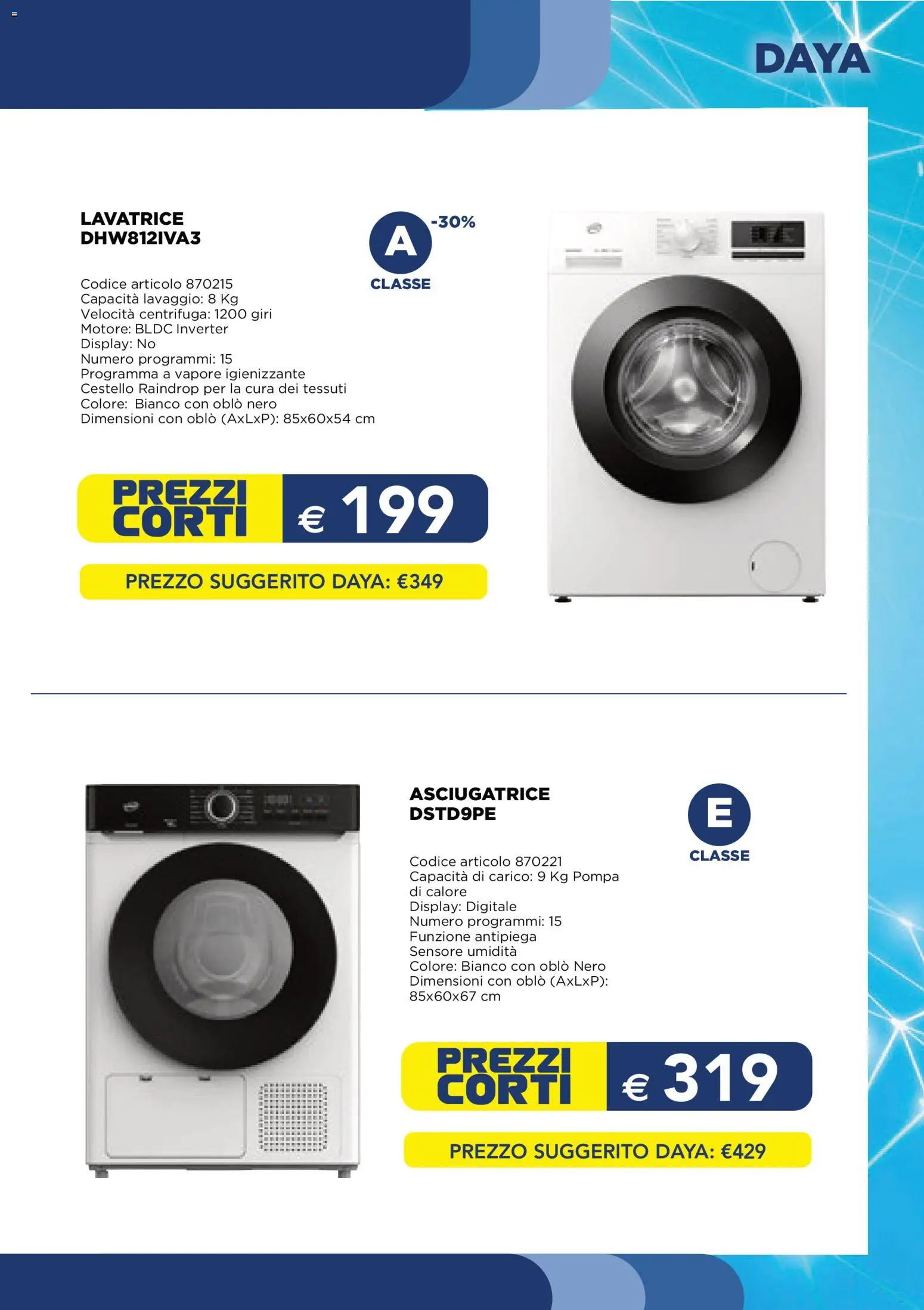 Volantino Esselunga S del 02/10/2026 | Pagina: 11 | Prodotti: Centrifuga, Lavatrice, Asciugatrice