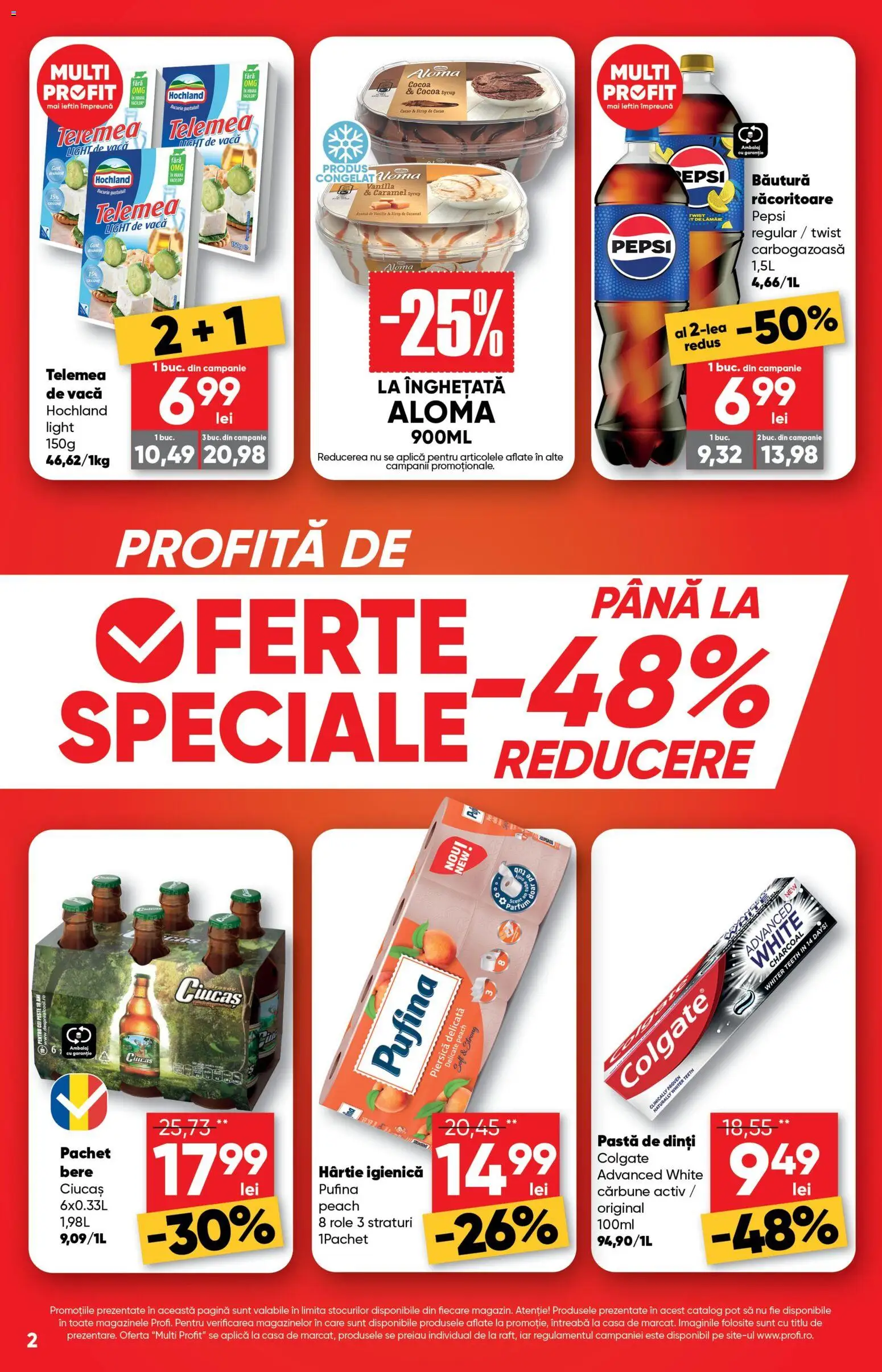 Noul catalog Profi – valabil de la 08.07.2026 | Pagină: 2 | Produse: Role, Bere, Sirop, Înghețată