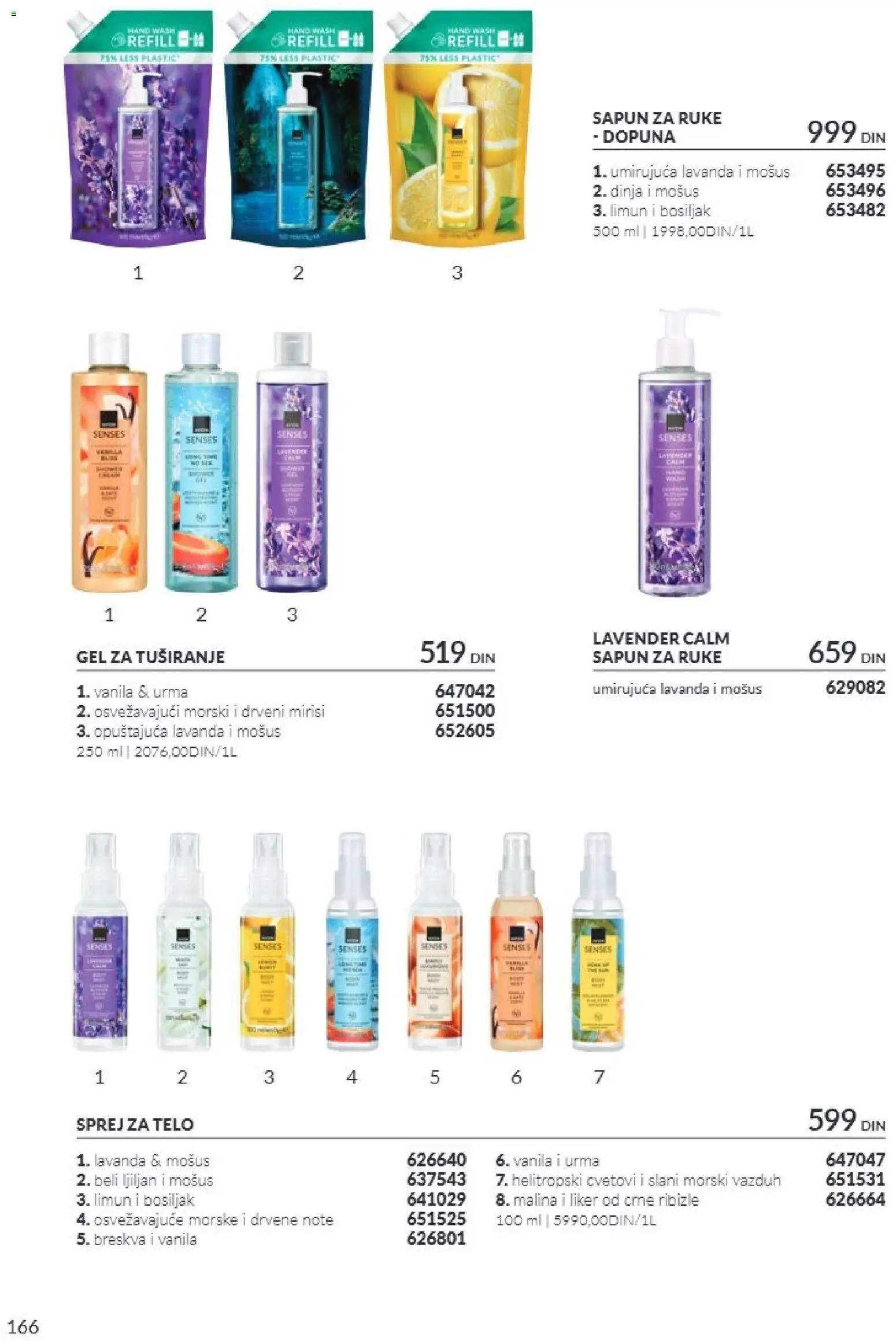 AVON katalog - važi od 01.10.2026 | Strana: 166 | Proizvode: Liker, Gel za tuširanje, Limun, Breskva