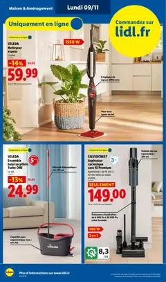 LIDL - Prévisualisation de SILVERCREST Aspirateur cyclonique sans fil Premium, Autonomie : de 10 min à 42 min selon le mode L'unité. valide à partir de 05/11/2026 | Page: 8