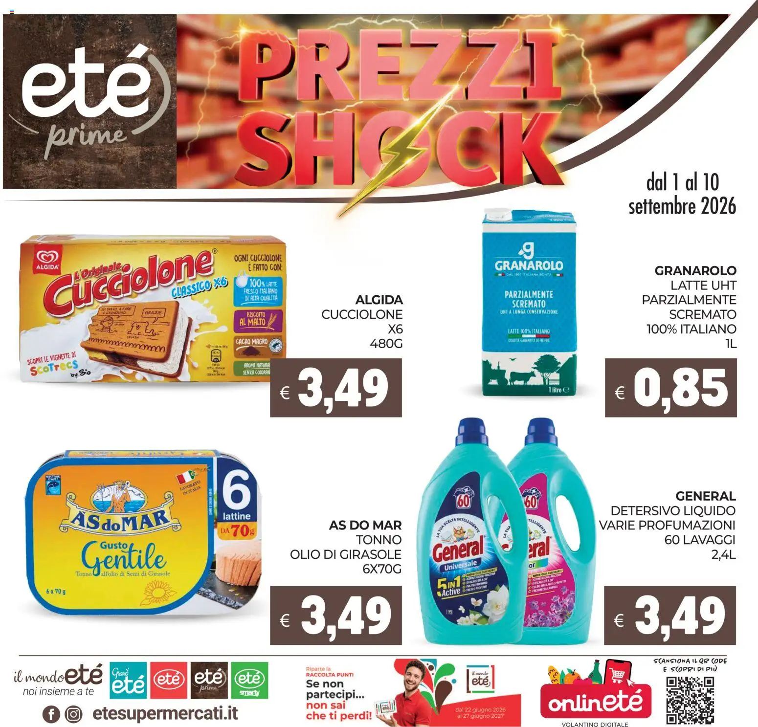 Volantino Eté del 01/09/2026 | Pagina: 1 | Prodotti: Tè, Latte, Tonno, Semi di girasole