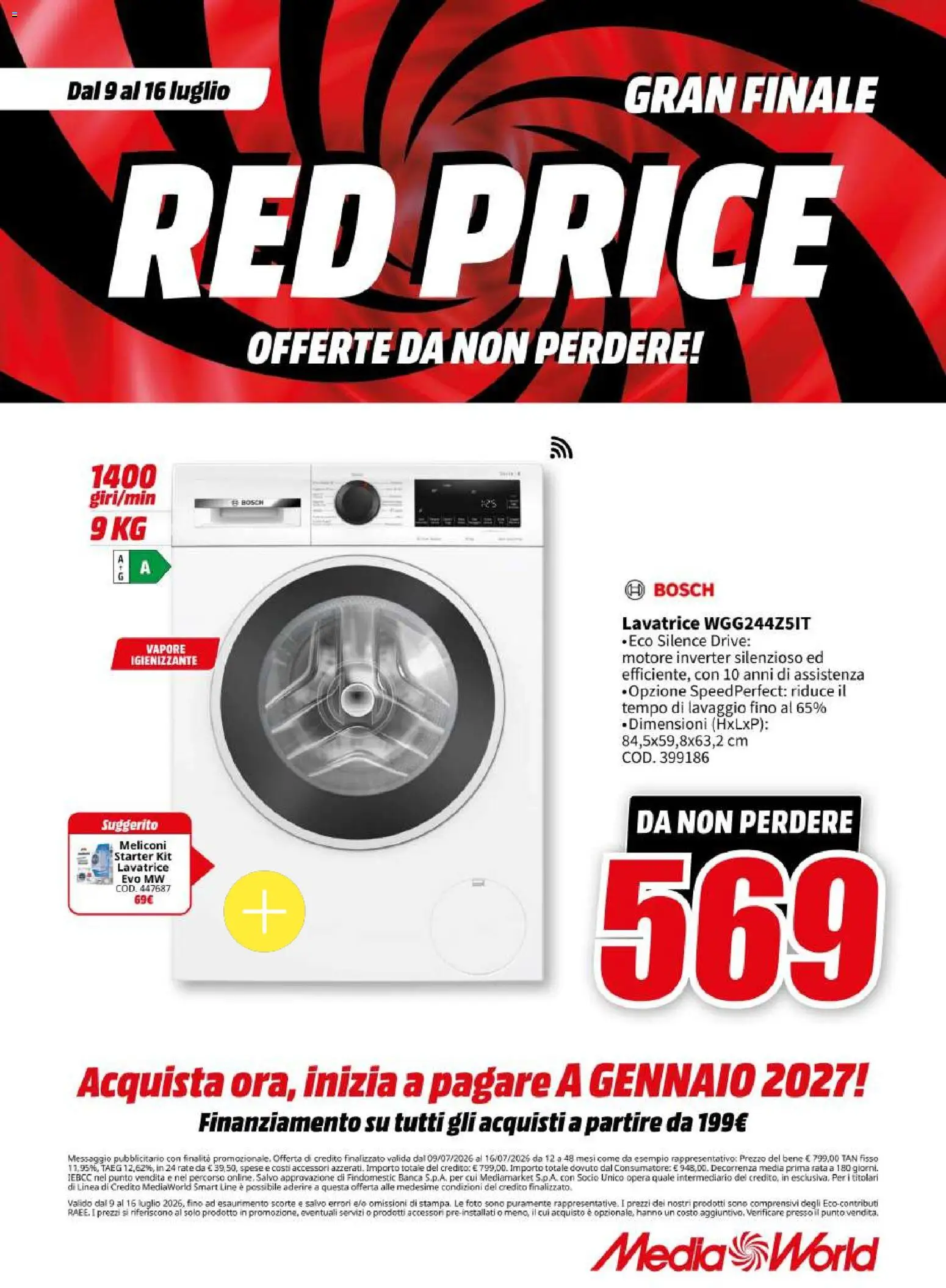 Volantino Media World del 09/07/2026 | Pagina: 70 | Prodotti: Lavatrice