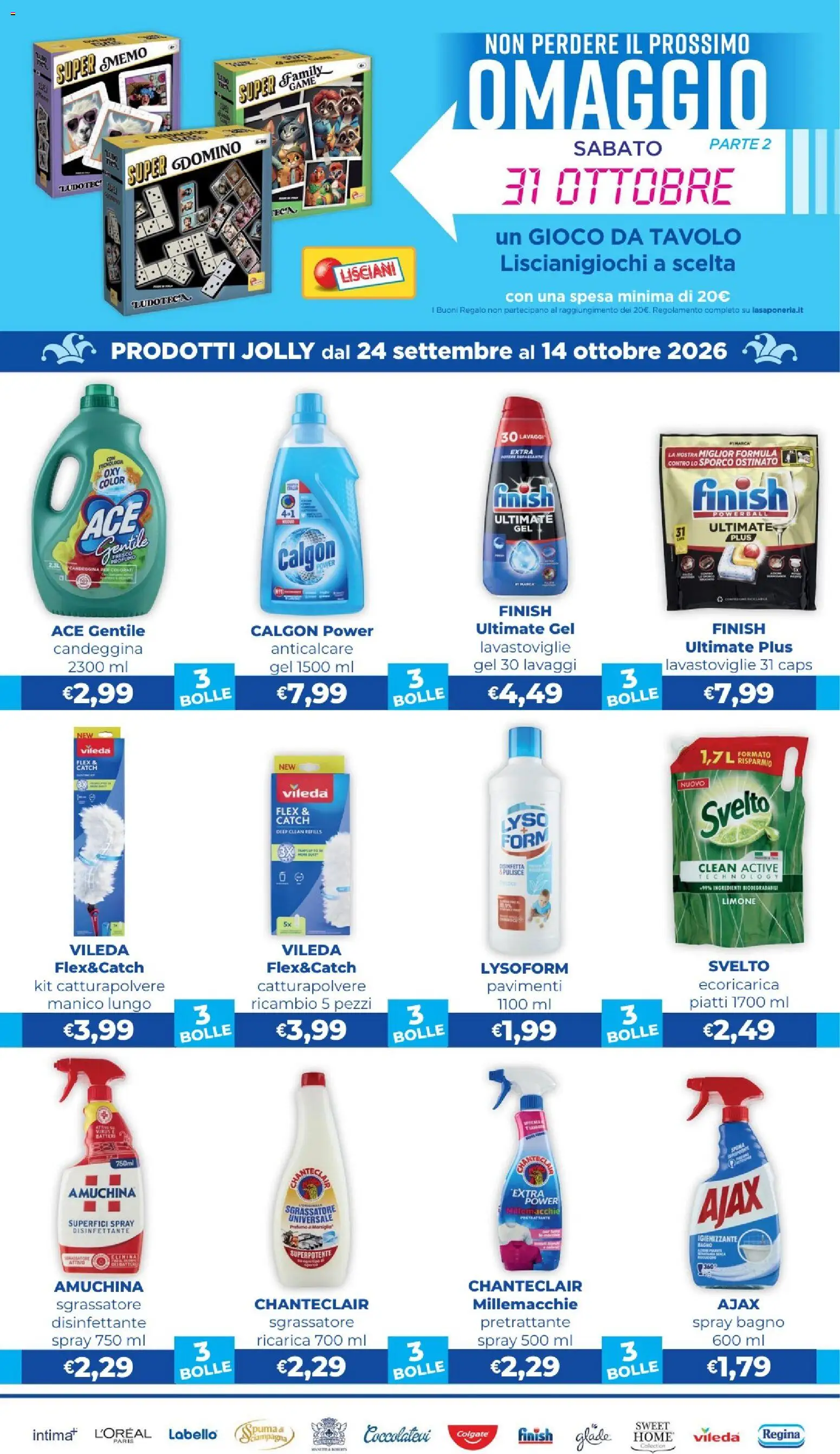 Volantino La Saponeria del 24/09/2026 | Pagina: 5 | Prodotti: Piatti, Sgrassatore, Tavolo, Profumo