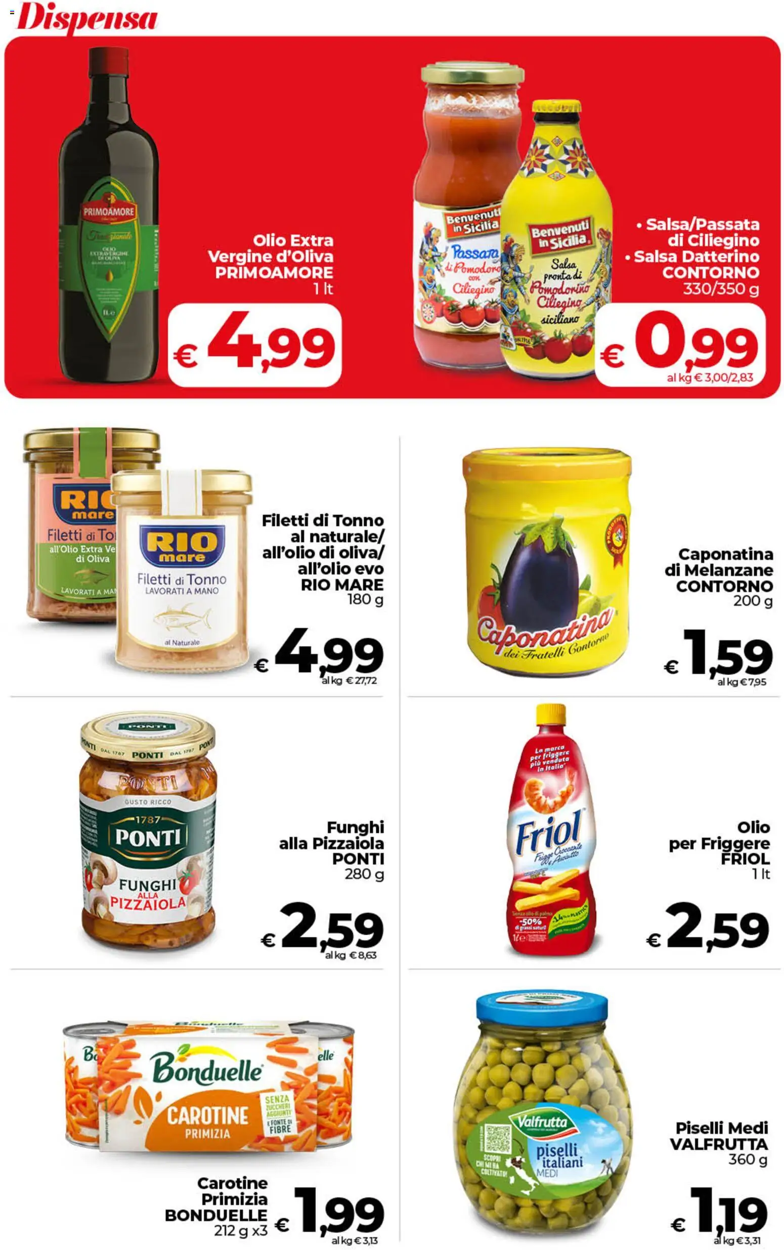 Volantino COOP del 07.04.2026 | Pagina: 28 | Prodotti: Pomodoro, Olio, Piselli, Melanzane