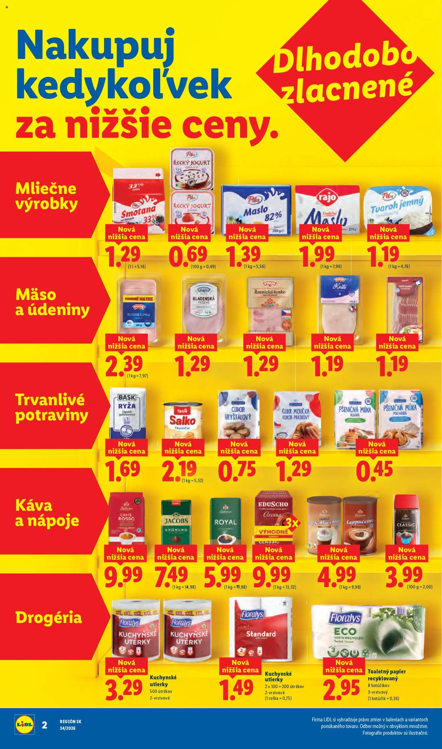 Nové Lidl akcie – leták je platný od 17.08.2026 | Strana: 4 | Produkty: Maslo, Smotana, Cappuccino, Údeniny