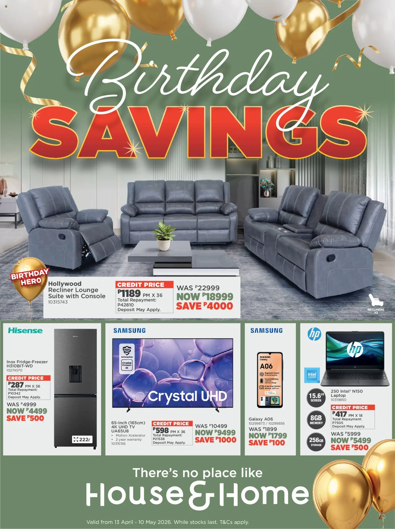 New House and Home catalogue – valid from 13.04.2026 | Page: 1 | Products: Laptop, TV