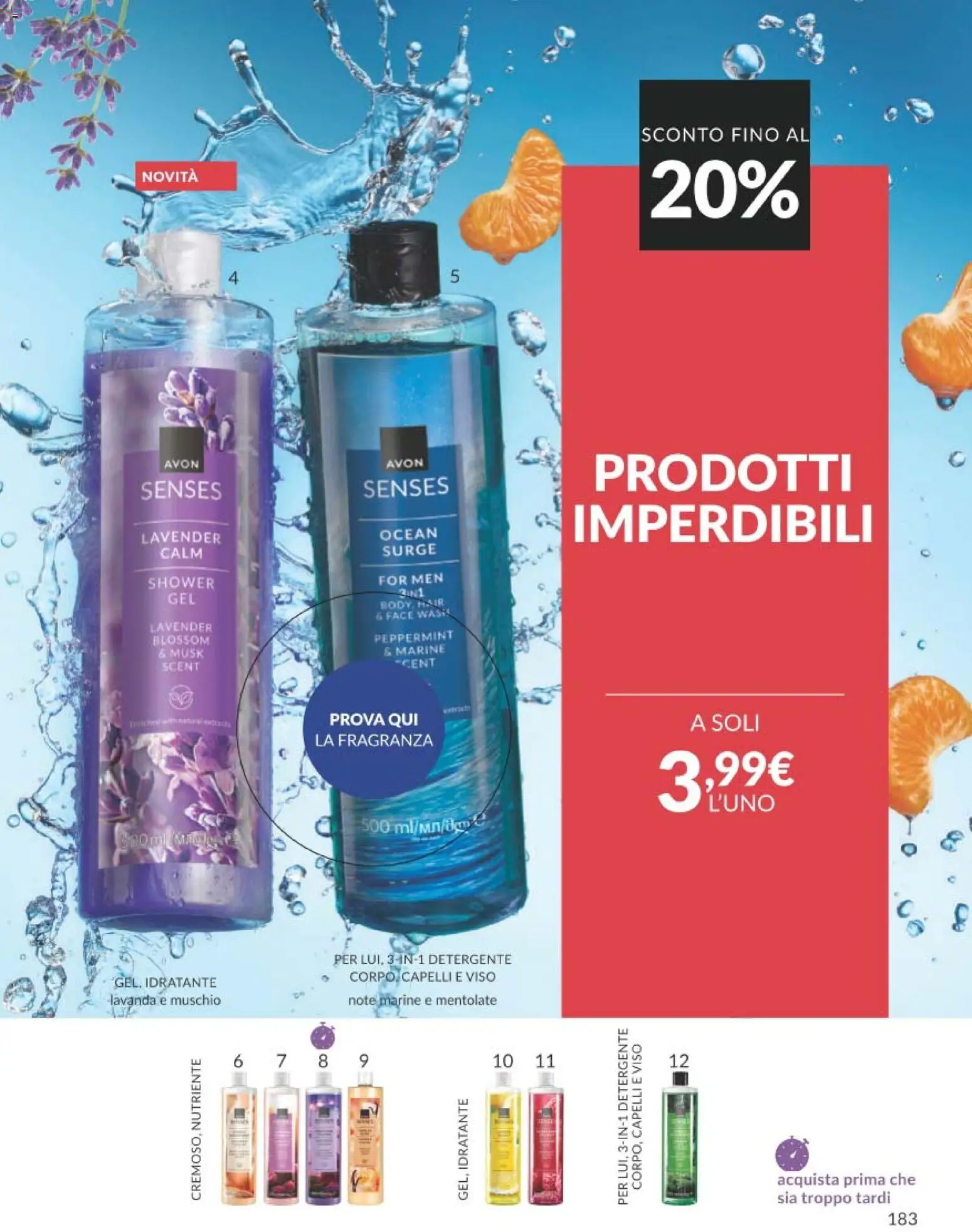 Volantino Avon del 01/08/2026 | Pagina: 183 | Prodotti: Detergente, Lavanda, Fragranza