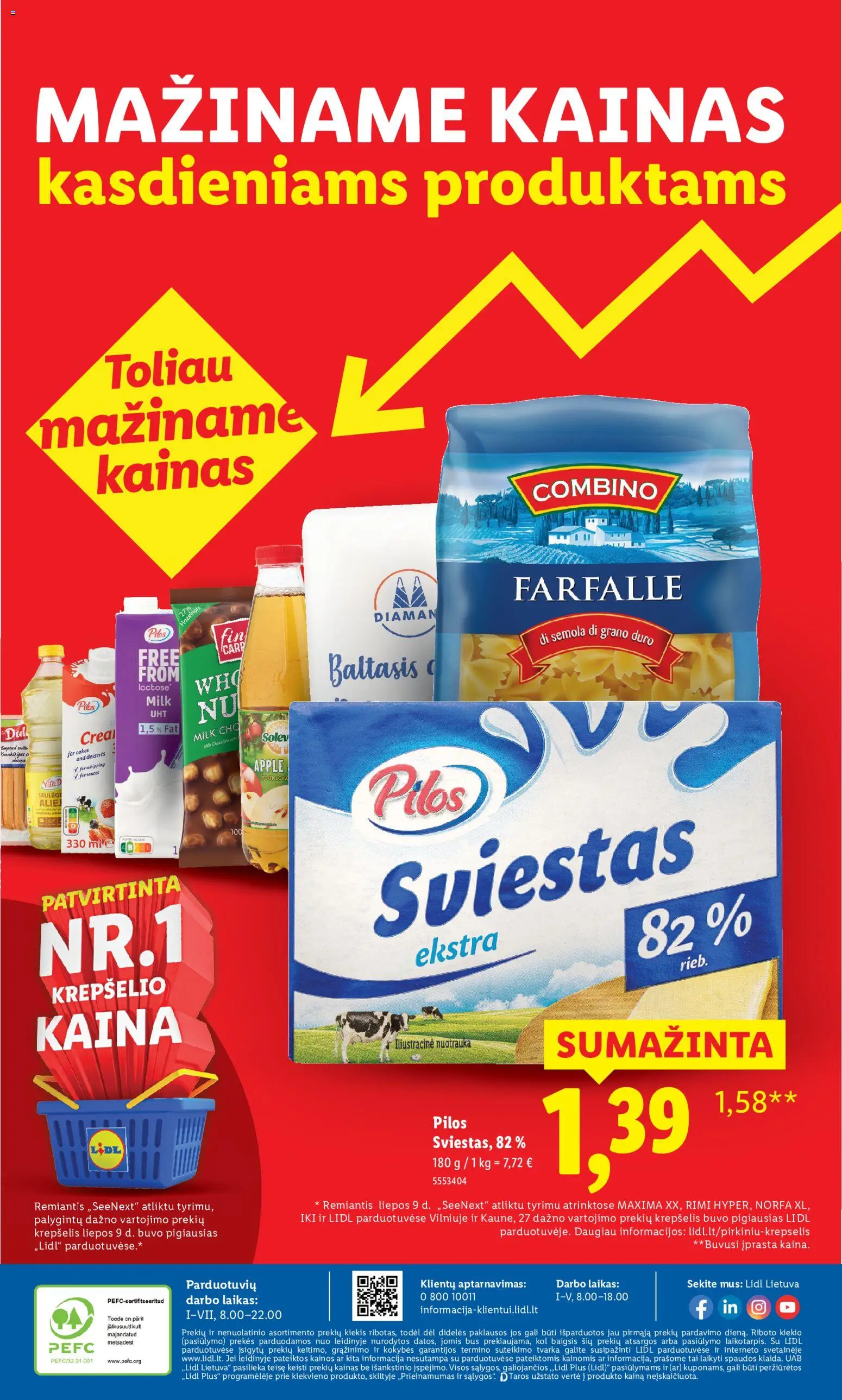 LIDL akcijos nuo 2026.08.17 | Puslapis: 16 | Prekių: Sviestas, Krepšelis