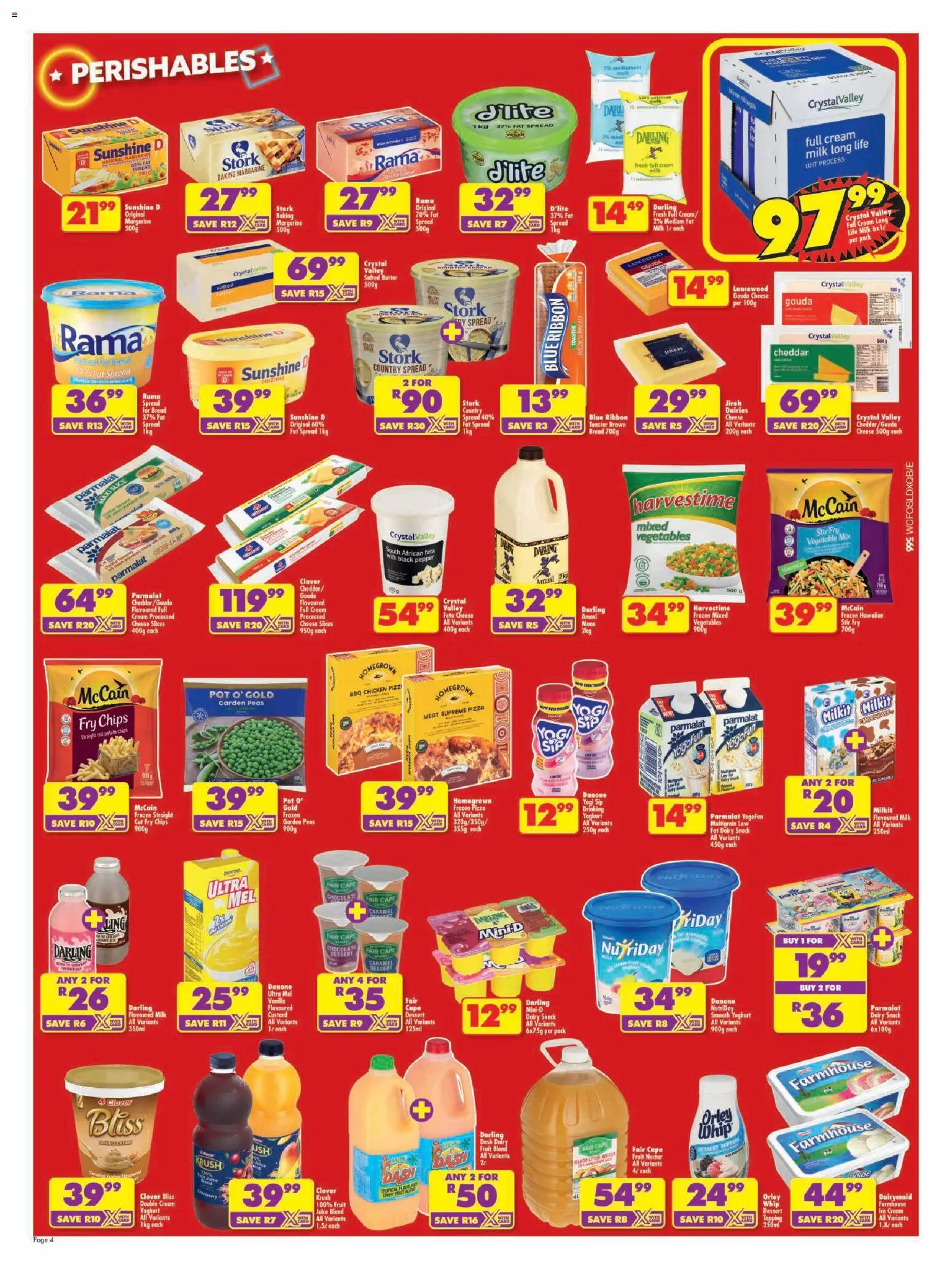 New Shoprite catalogue – valid from 20/07/2026 | Page: 4 | Products: Yoghurt, Chocolate, Chicken, Ice cream