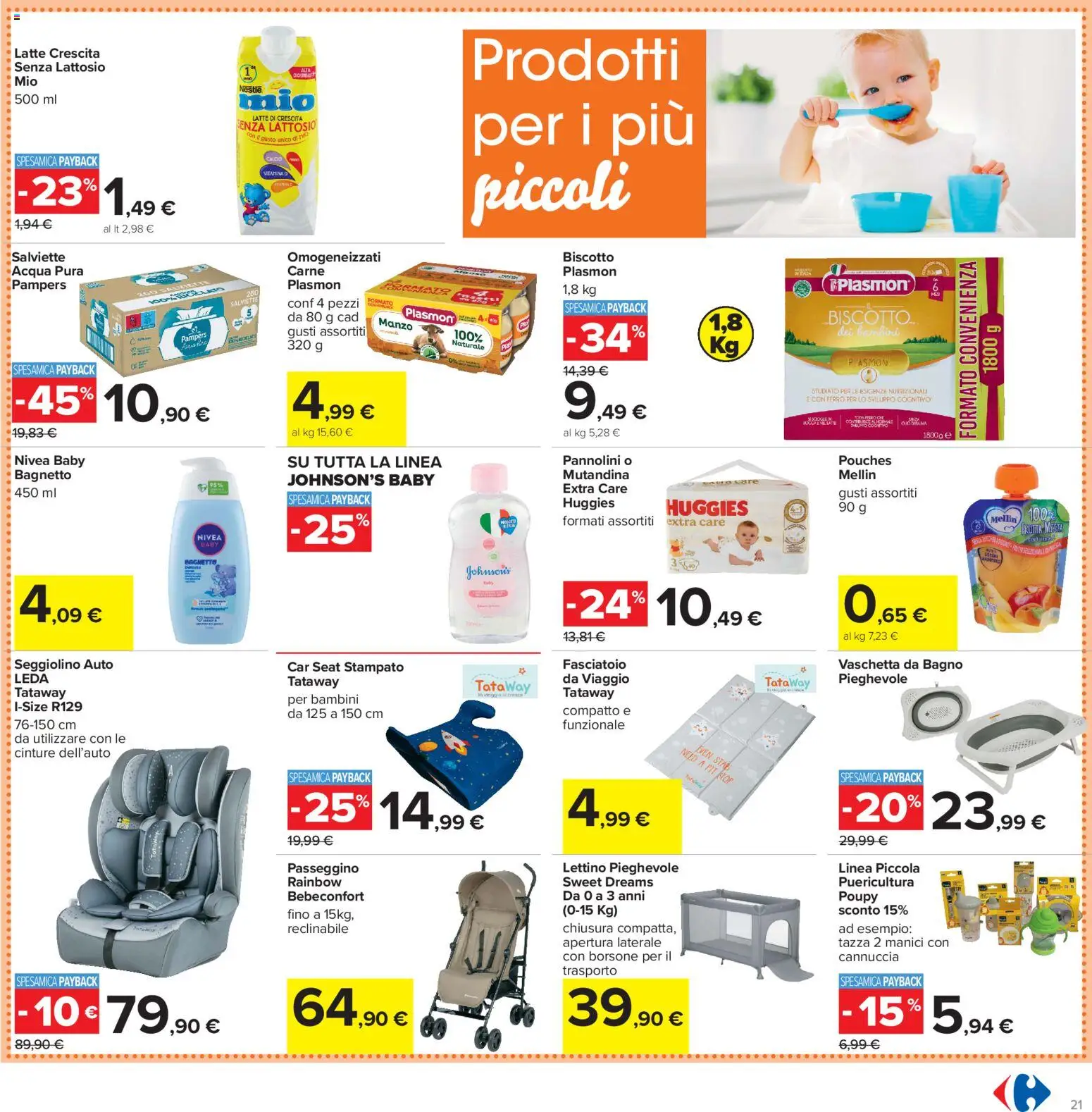 Volantino Carrefour del 13/07/2026 | Pagina: 21 | Prodotti: Manzo, Borsone, Pampers, Bagnetto