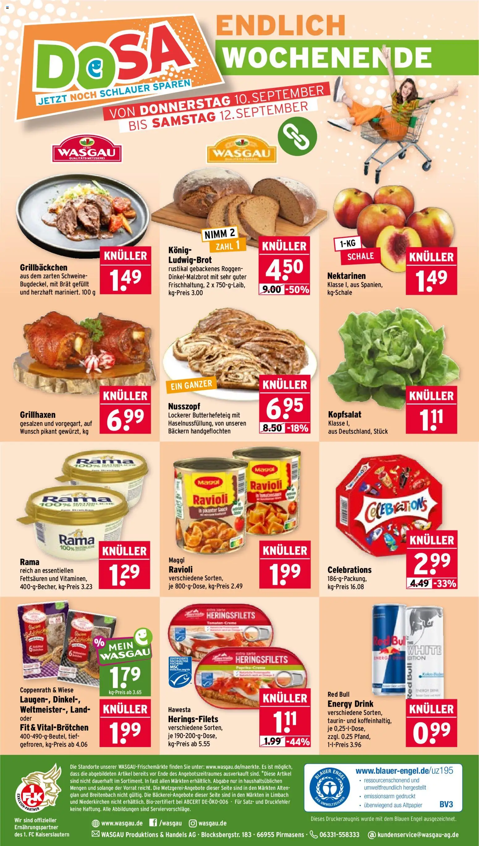 Wasgau Prospekt – gültig ab 07.09.2026 | Seite: 30 | Produkte: Rama, Red bull, Energy, Celebrations
