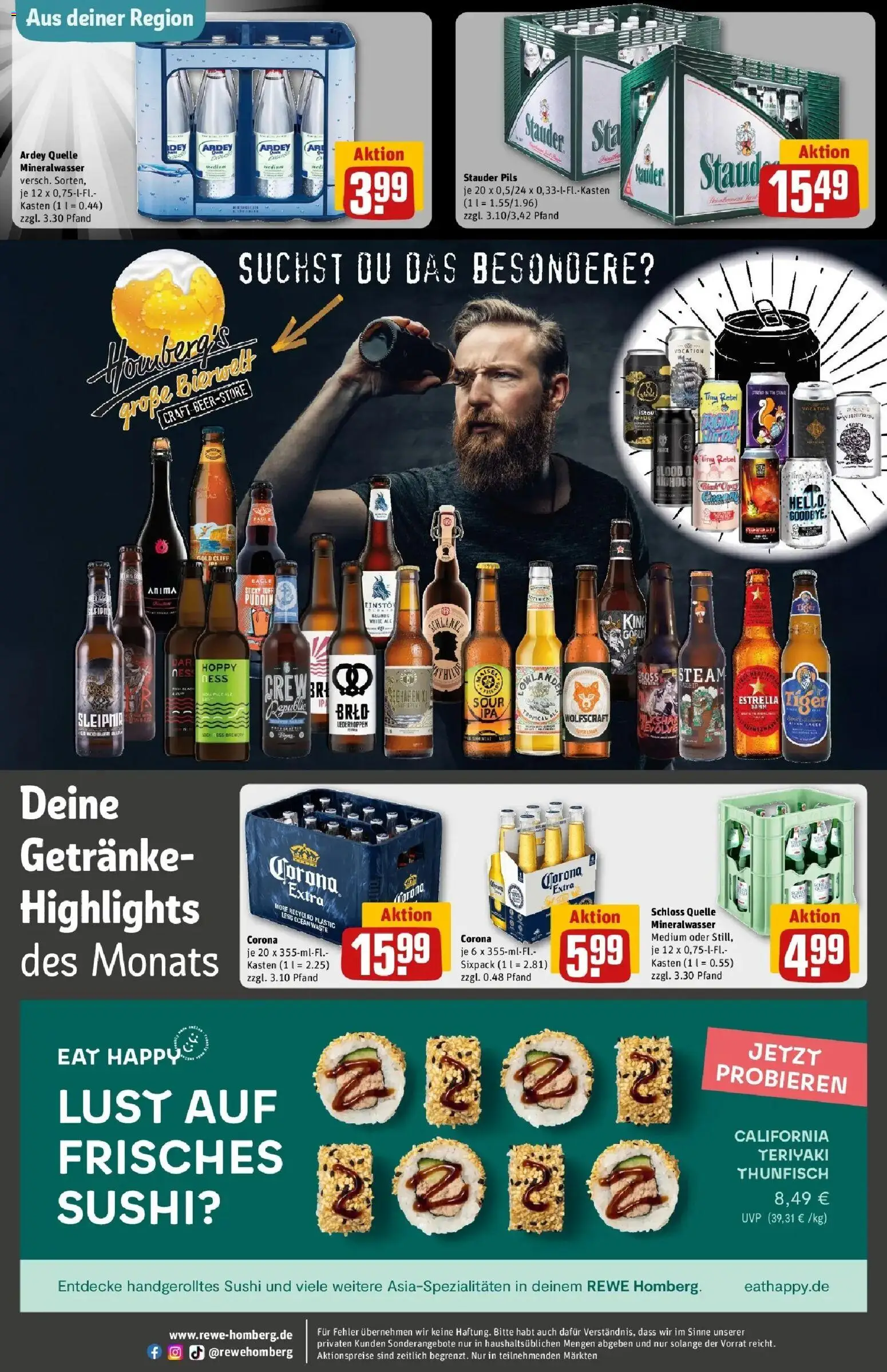 Rewe Prospekt Dortmund – gültig ab 18.05.2026 | Seite: 31 | Produkte: Thunfisch, Pils, Mineralwasser