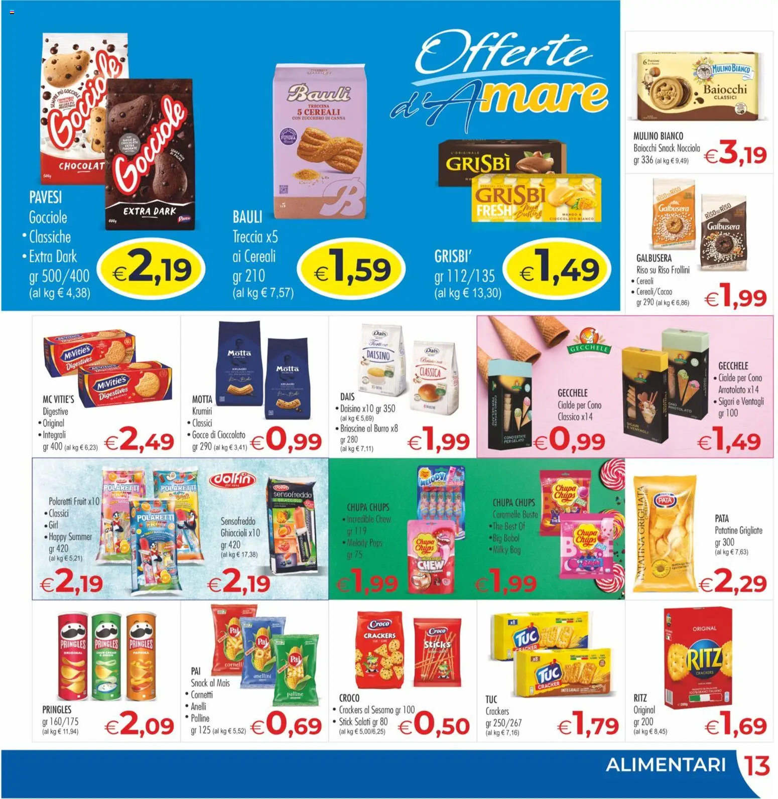 Volantino MerSi Supermercati del 15/07/2026 | Pagina: 13 | Prodotti: Ghiaccioli, Patatine, The, Mais