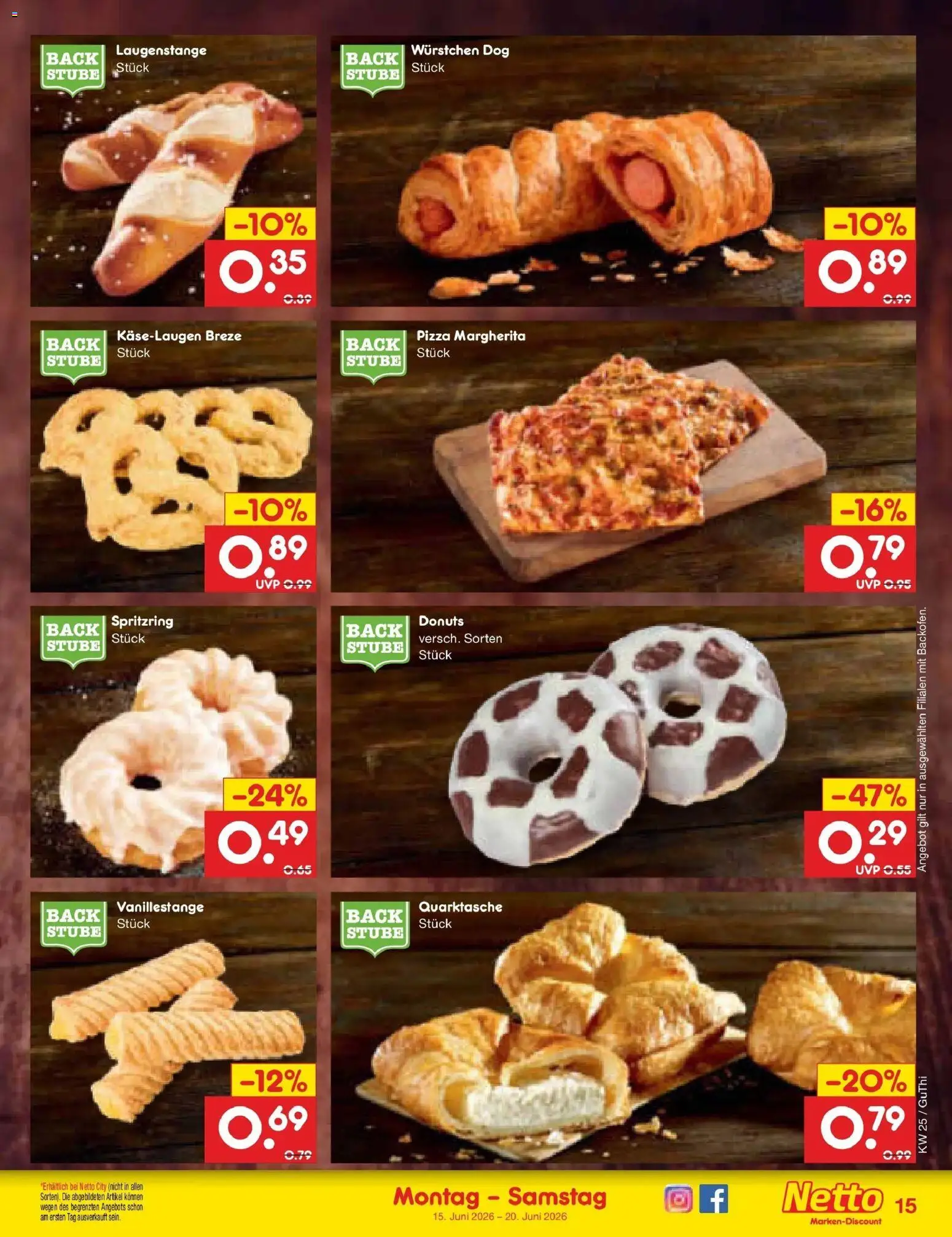 Netto Marken-Discount Prospekt Machern – gültig ab 14.06.2026 | Seite: 19 | Produkte: Donuts, Pizza