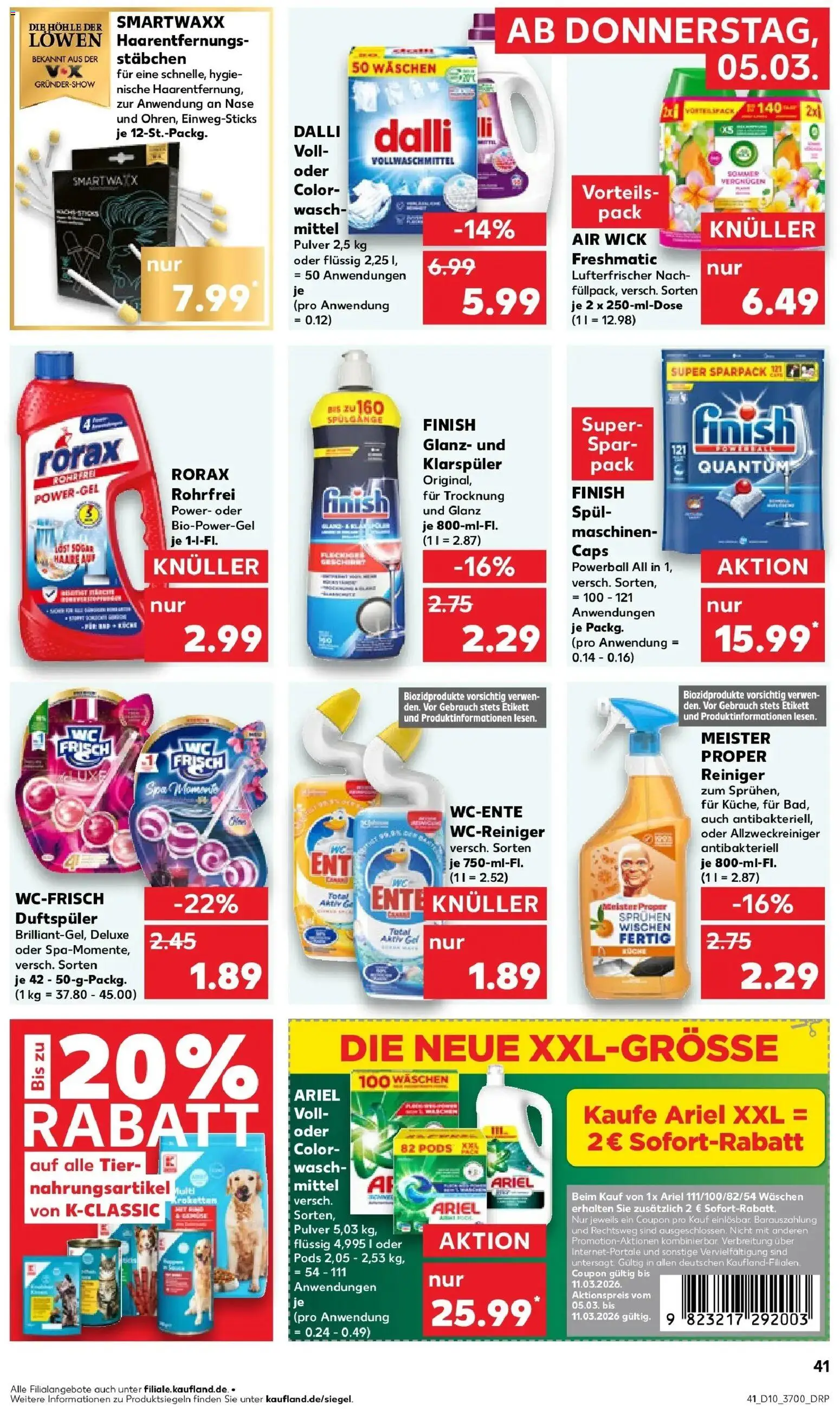 Kaufland Prospekt Lutherstadt Wittenberg	 – gültig ab 02.03.2026 | Seite: 53 | Produkte: Ariel, Finish, Klarspüler, Ente