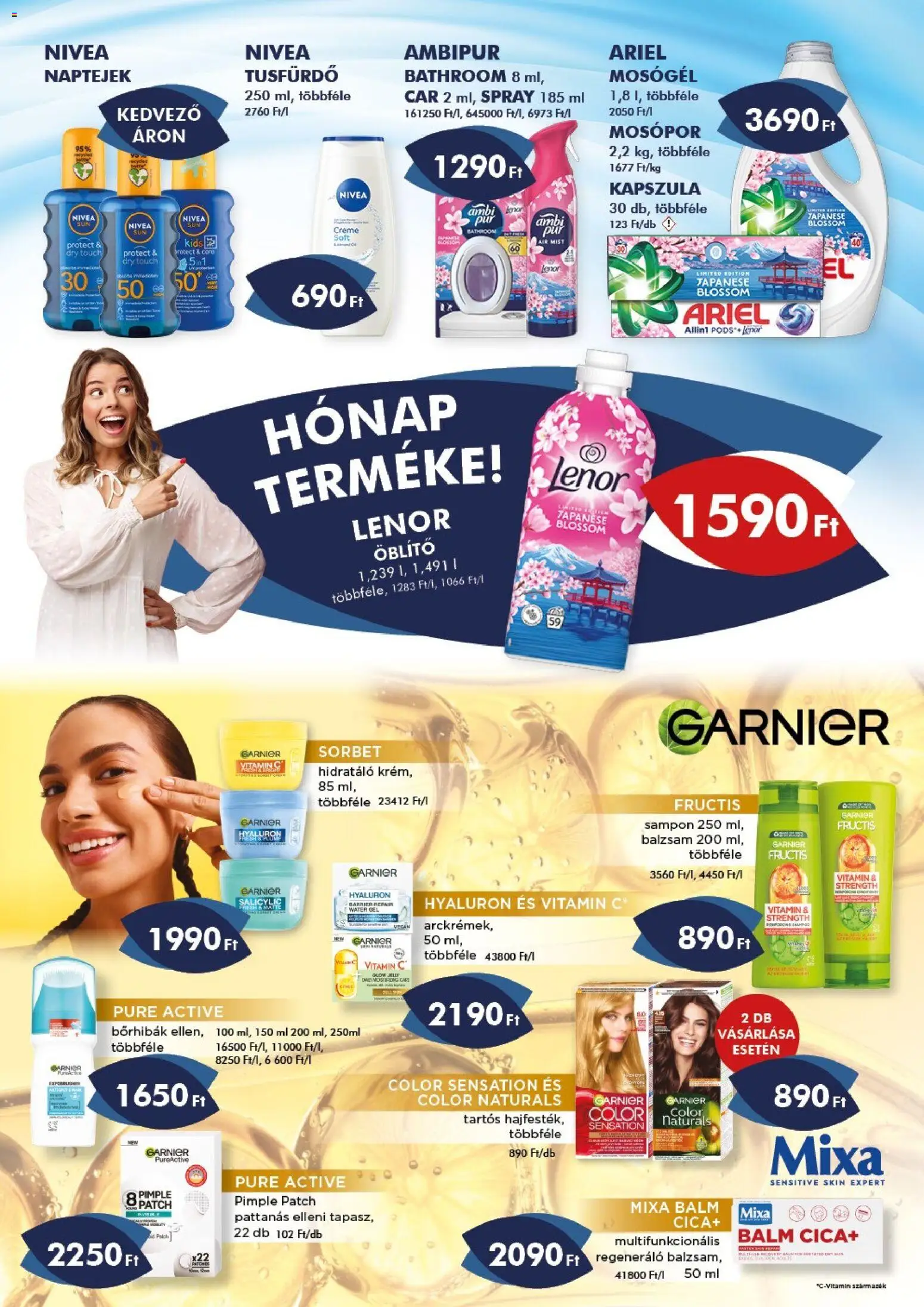 Azur akciós ujság - amely érvényes a következő dátumtól: 04.06.2026 | Oldal: 5 | Termékek: Ariel, Sampon, Tusfürdő, Mosópor