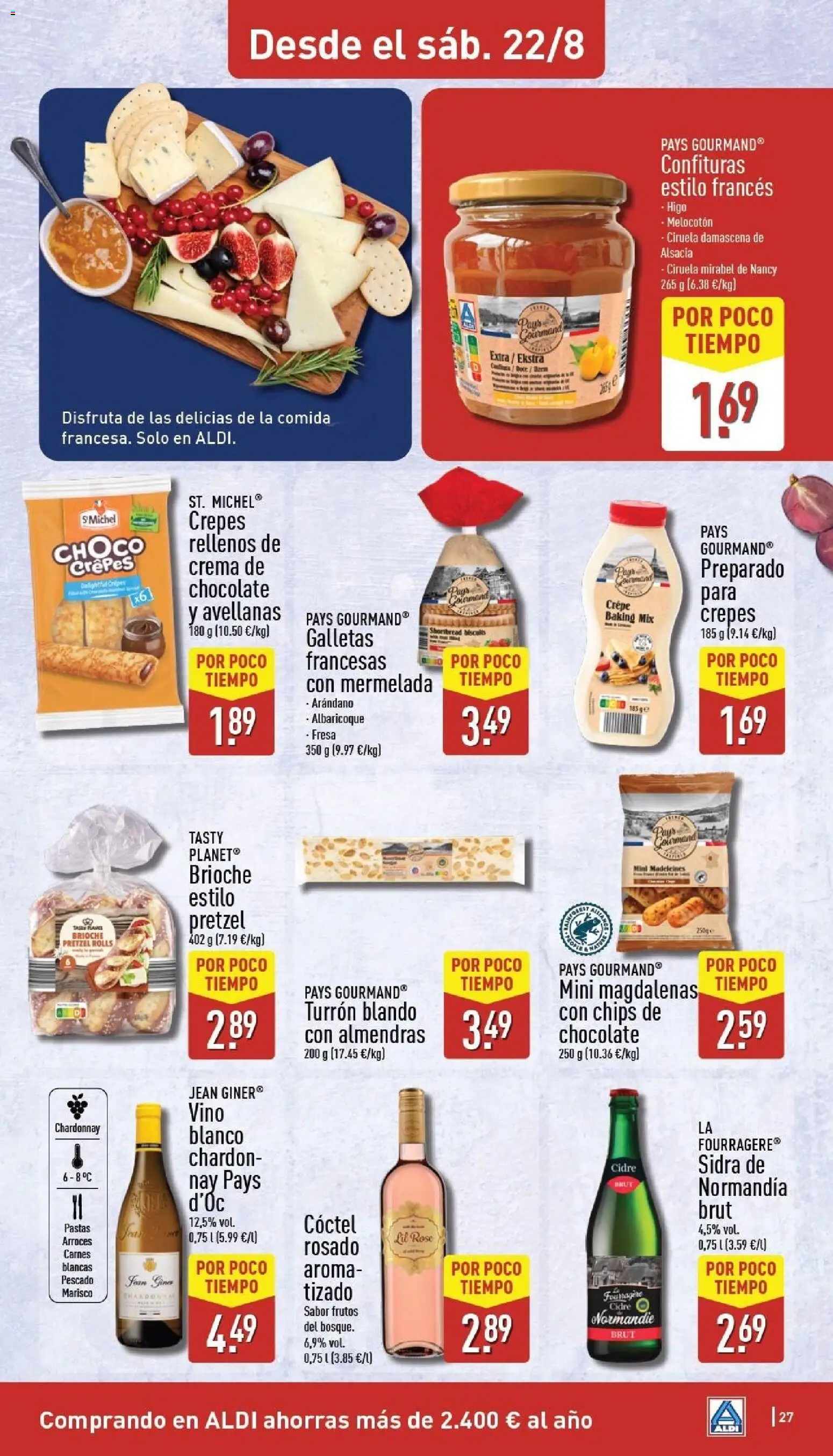 Aldi folleto Baleares │ válido desde el 17/08/2026 | Página: 27 | Productos: Mermelada, Albaricoque, Madeleines, Almendras