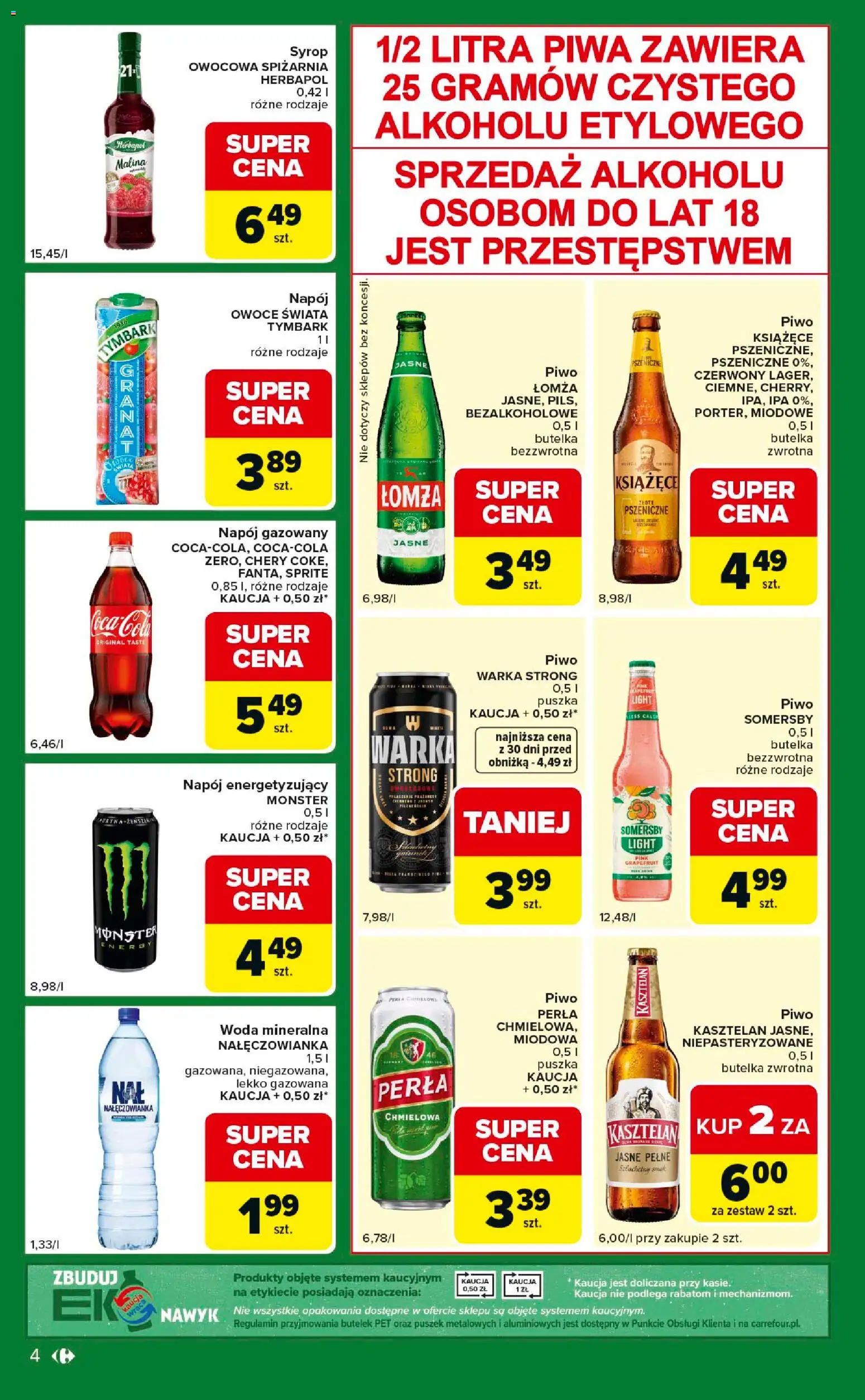 Carrefour gazetka - Express od 26.05.2026 | Strona: 4 | Produkty: Syrop, Warka, Piwo Warka, Piwo