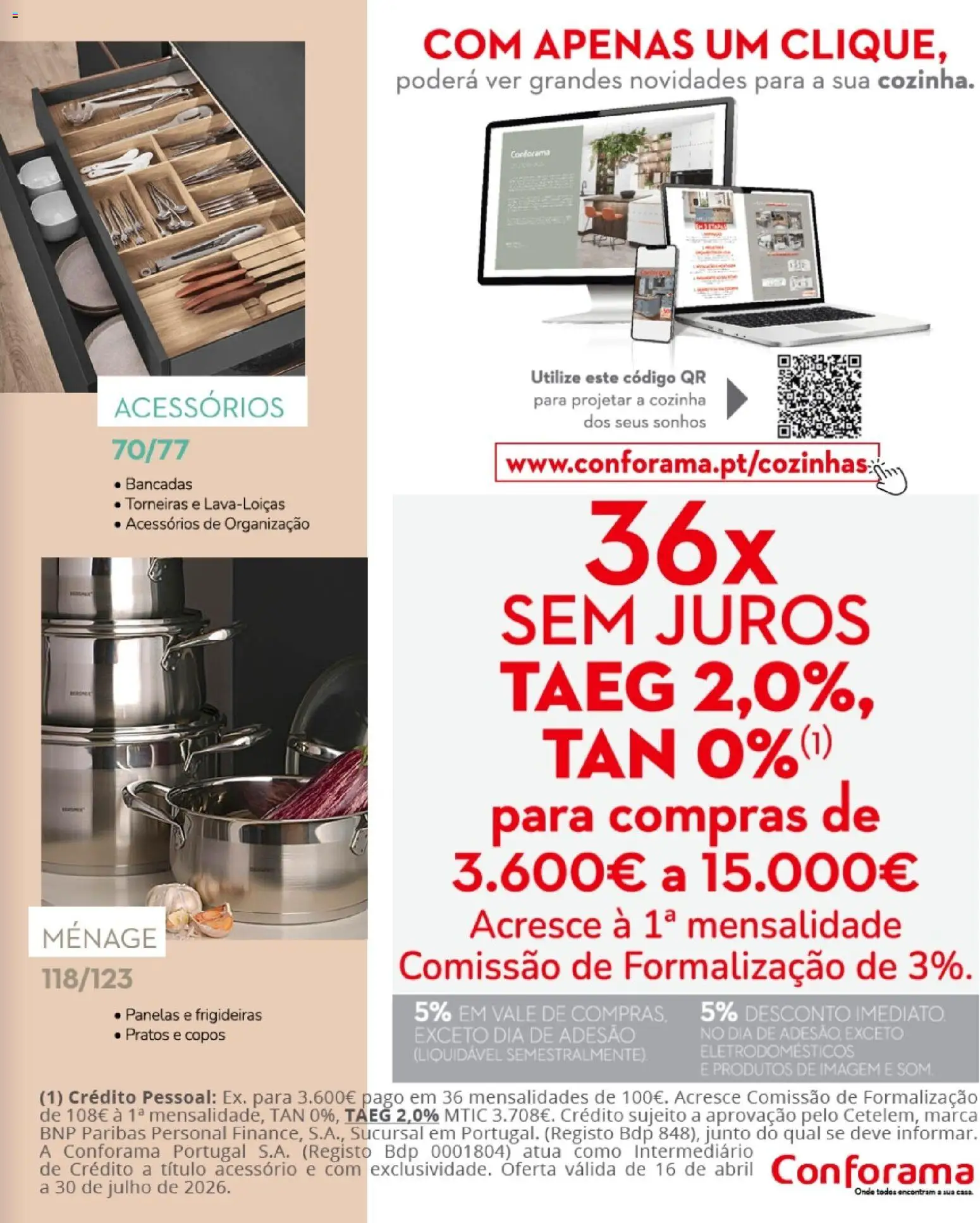 Conforama folheto │ válido de 16.04.2026 | Página: 5 | Produtos: Copos, Pratos