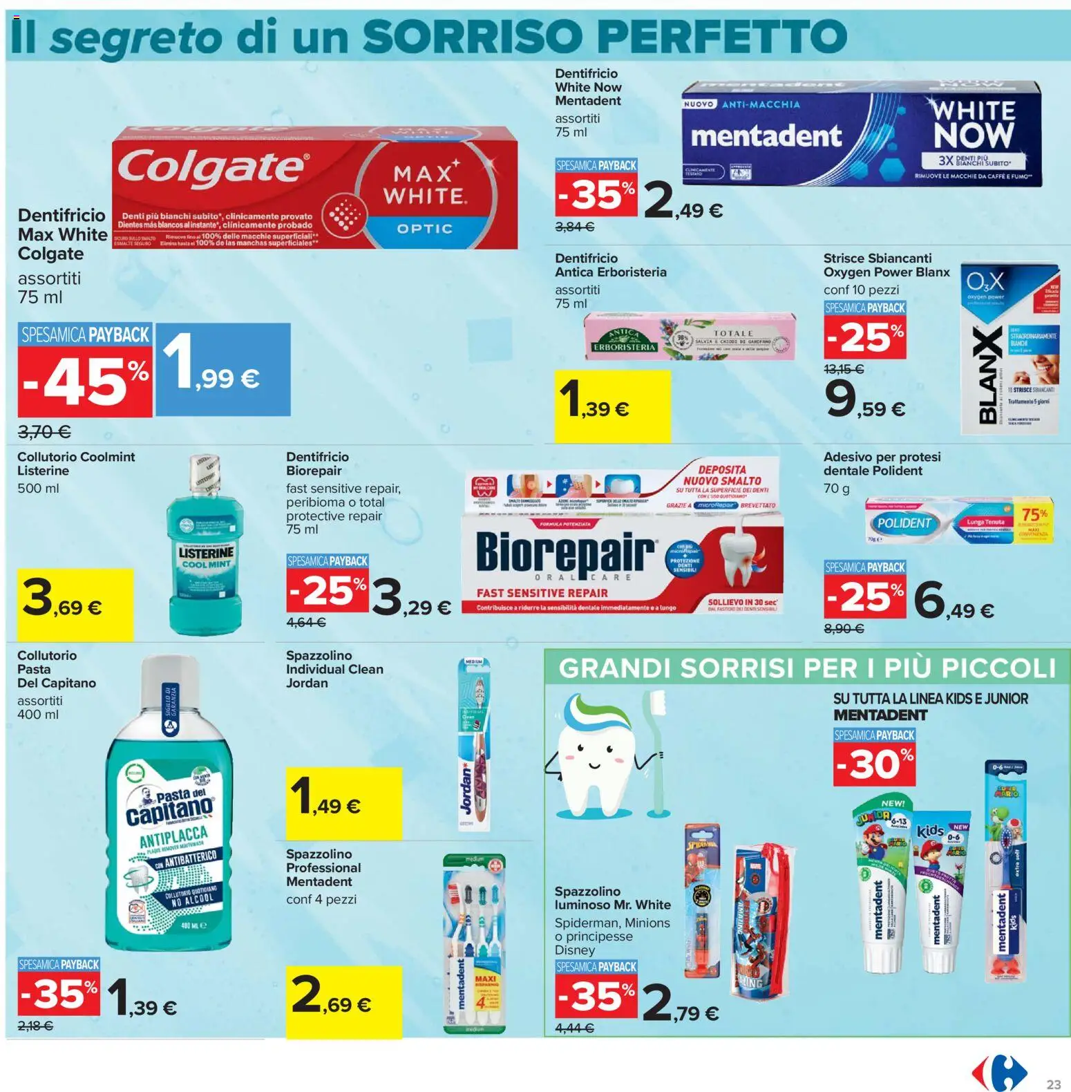 Volantino Carrefour del 07.04.2026 | Pagina: 23 | Prodotti: Jordan, Caffè, Dentifricio, Collutorio