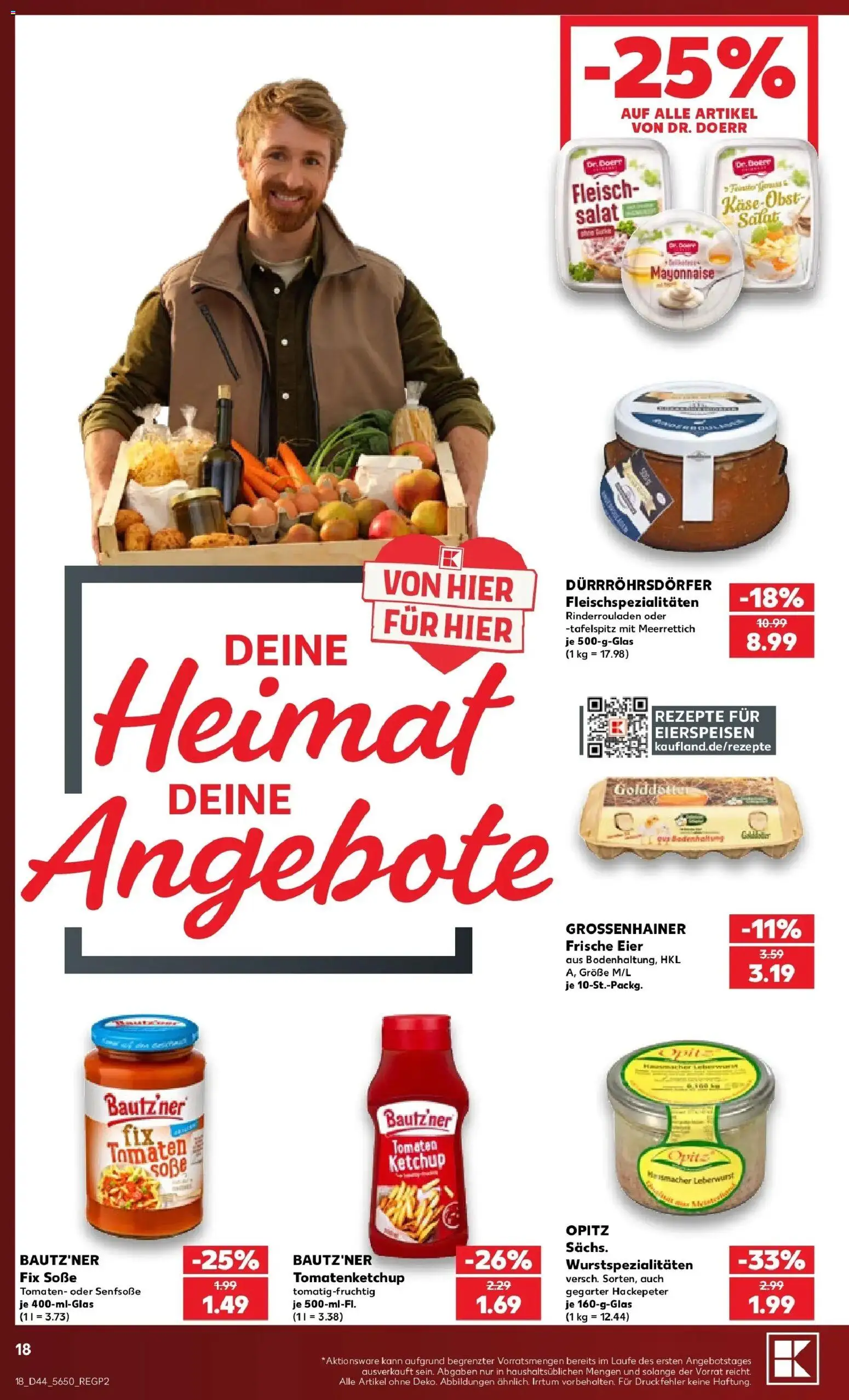 Prospekt Kaufland ab 26.10.2026 » Angebote Online zum Blättern | Seite: 18 | Produkte: Tafelspitz, Mayonnaise, Soße, Salat