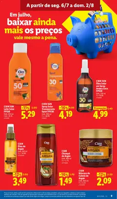 Pré-visualização Lidl Folheto Especial válido de 06/07/2026 | Página: 9 | Produtos: Bronzeador, Máscara de cabelo, Sérum, Manteiga